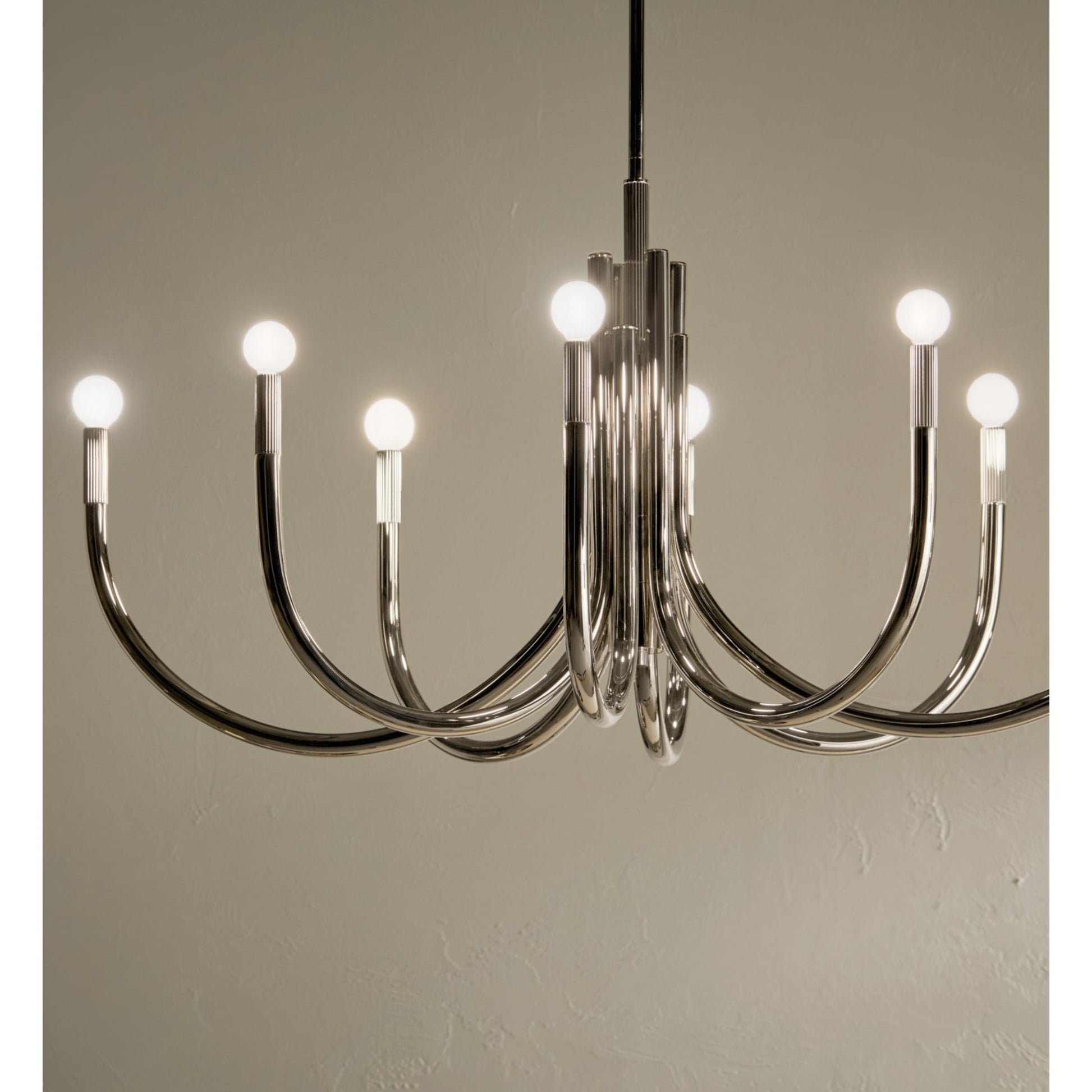 Odensa 46" 8-Light Chandelier, Polished Nickel Finish - Bees Lighting