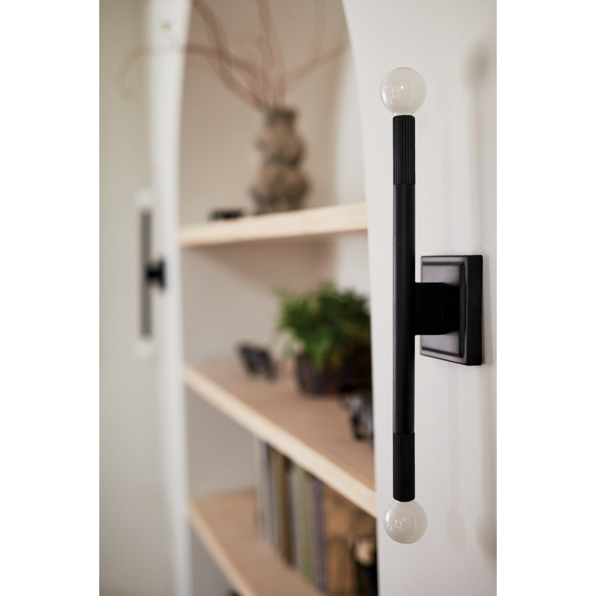 Odensa 17" 2-Light Wall Sconce, Black Finish - Bees Lighting