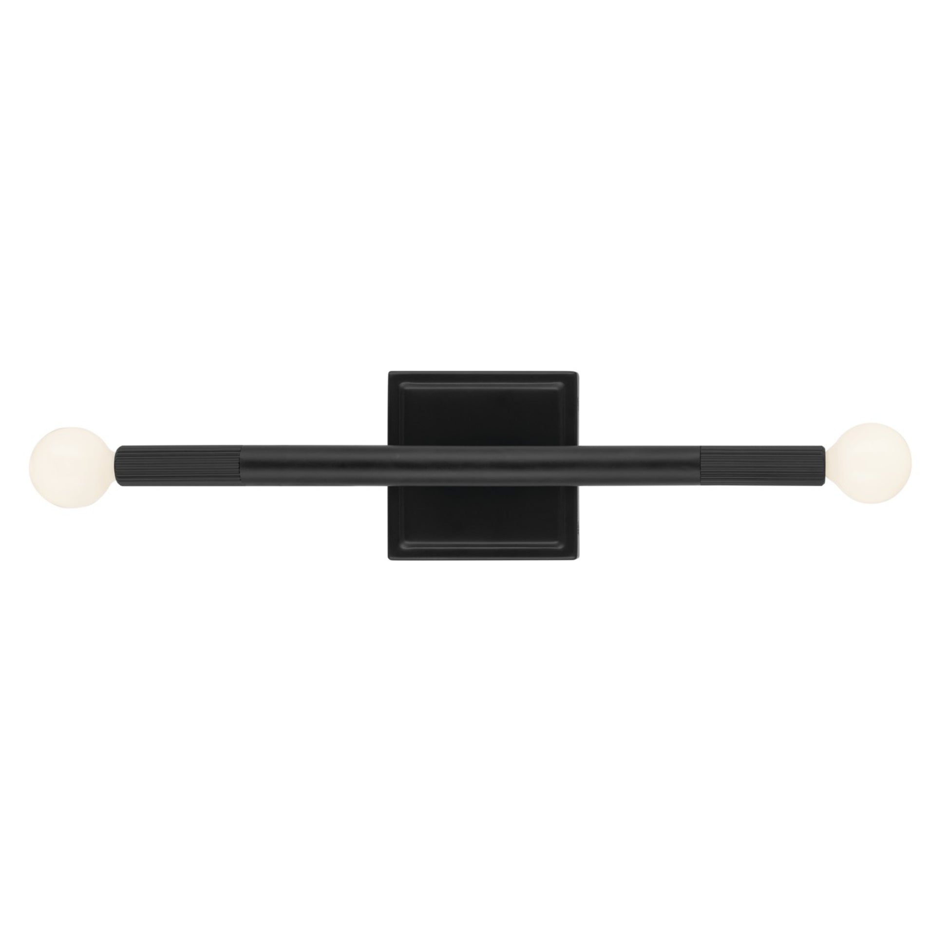 Odensa 17" 2-Light Wall Sconce, Black Finish - Bees Lighting