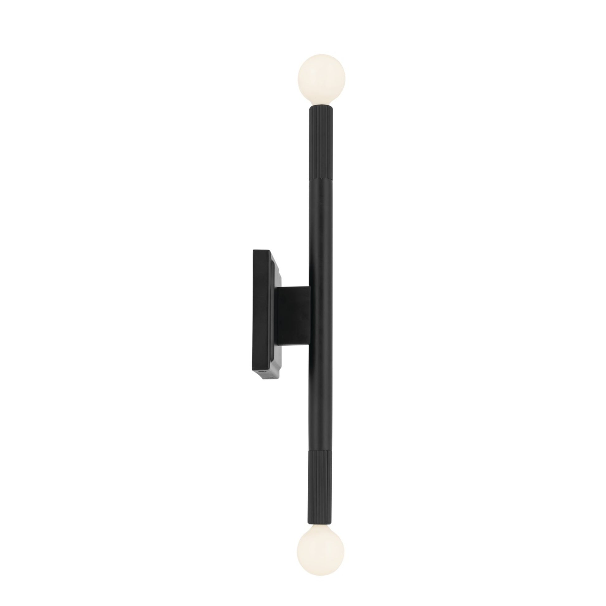 Odensa 17" 2-Light Wall Sconce, Black Finish - Bees Lighting