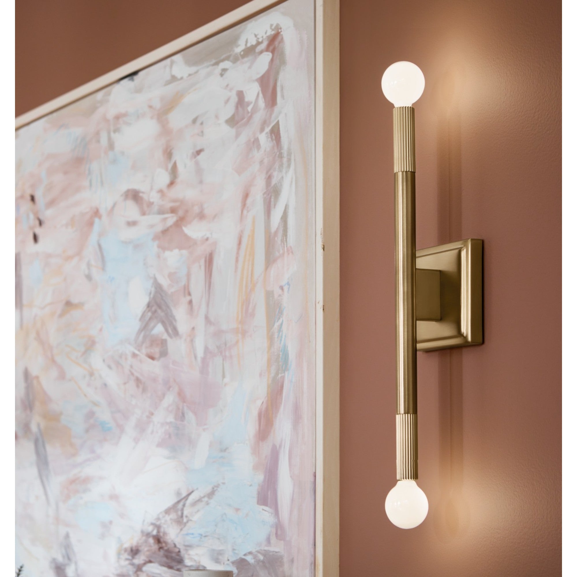 Odensa 17" 2-Light Wall Sconce, Champagne Bronze Finish - Bees Lighting
