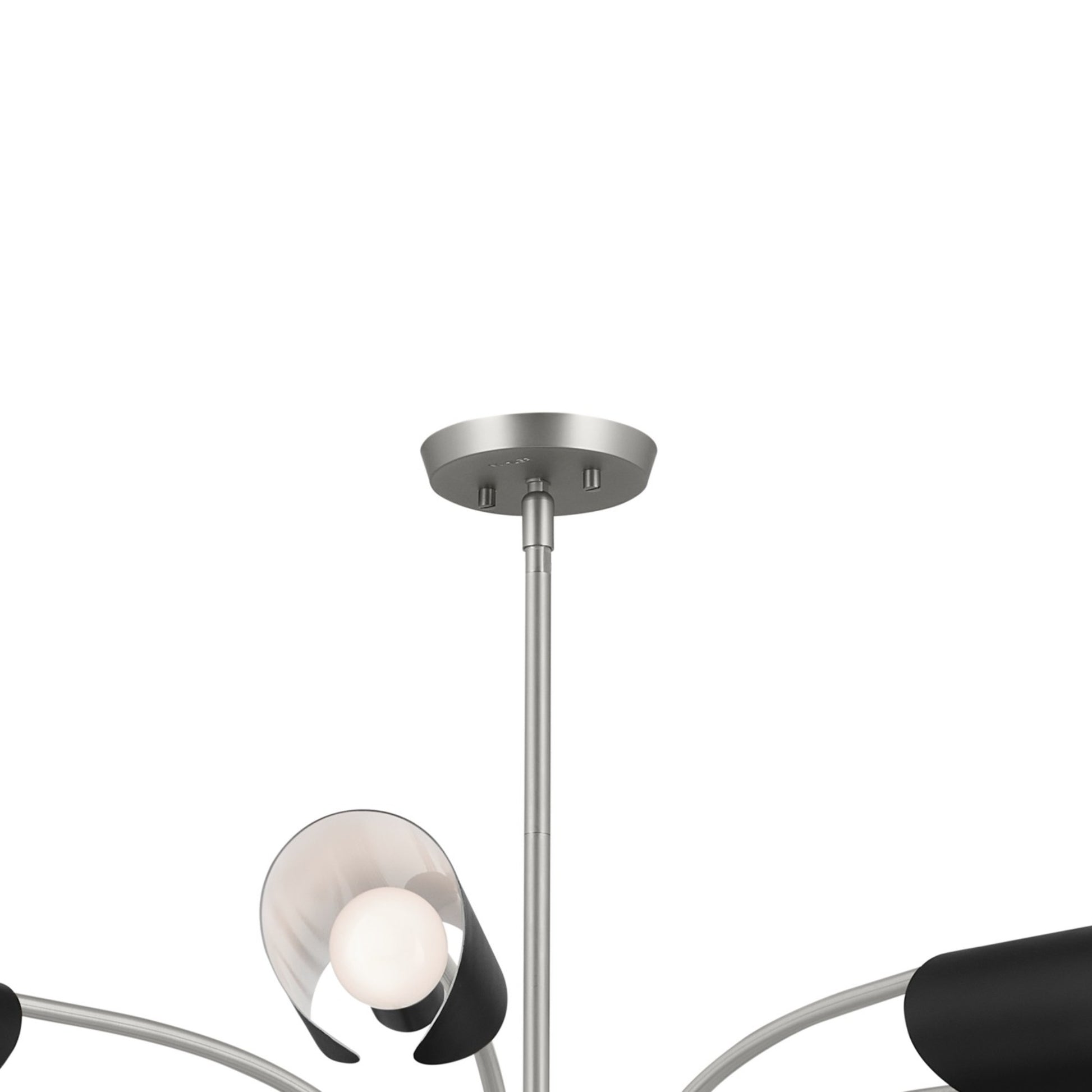 Arcus 46" 12-Light Chandelier, Satin Nickel Finish - Bees Lighting