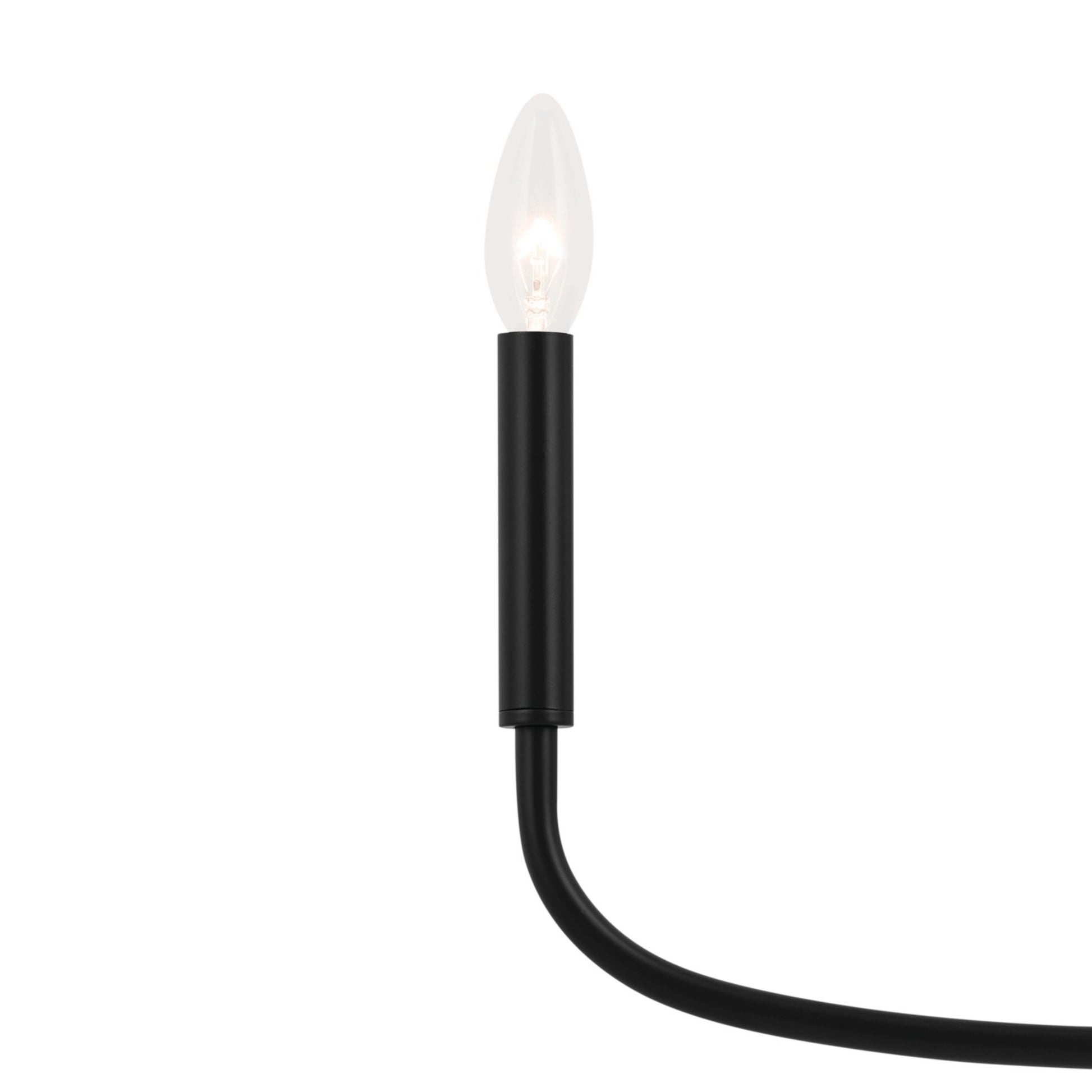 Deela 28" 6-Light Chandelier, Black Finish - Bees Lighting