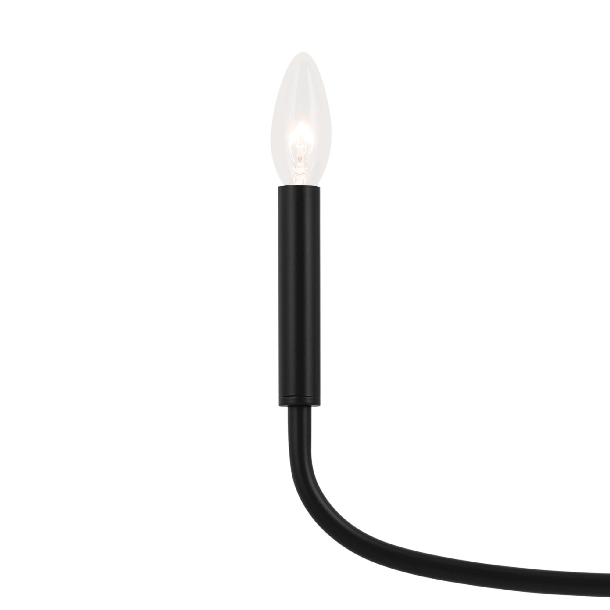 Deela 28" 6-Light Chandelier, Black Finish - Bees Lighting