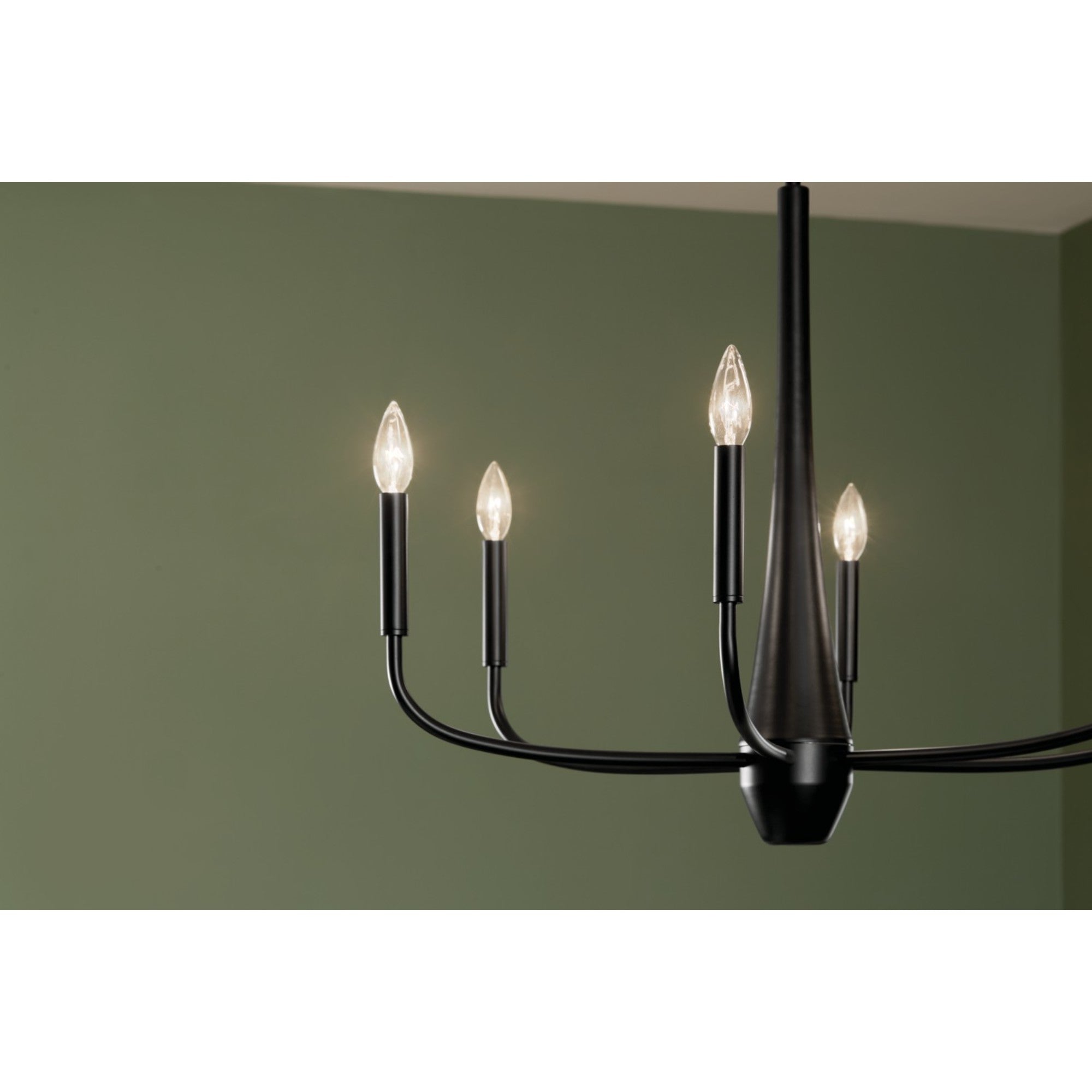 Deela 28" 6-Light Chandelier, Black Finish - Bees Lighting
