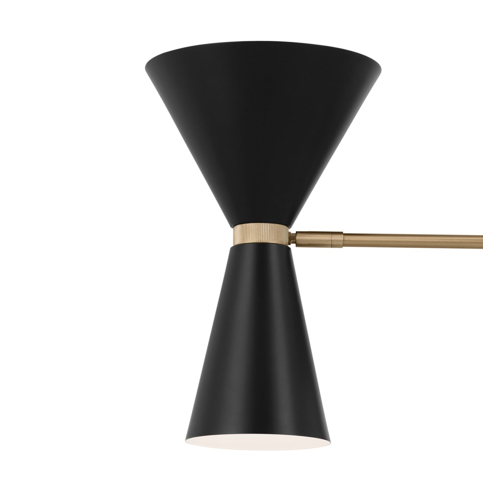 Phix 31" 6-Light Chandelier, Champagne Bronze & Black Finish - Bees Lighting