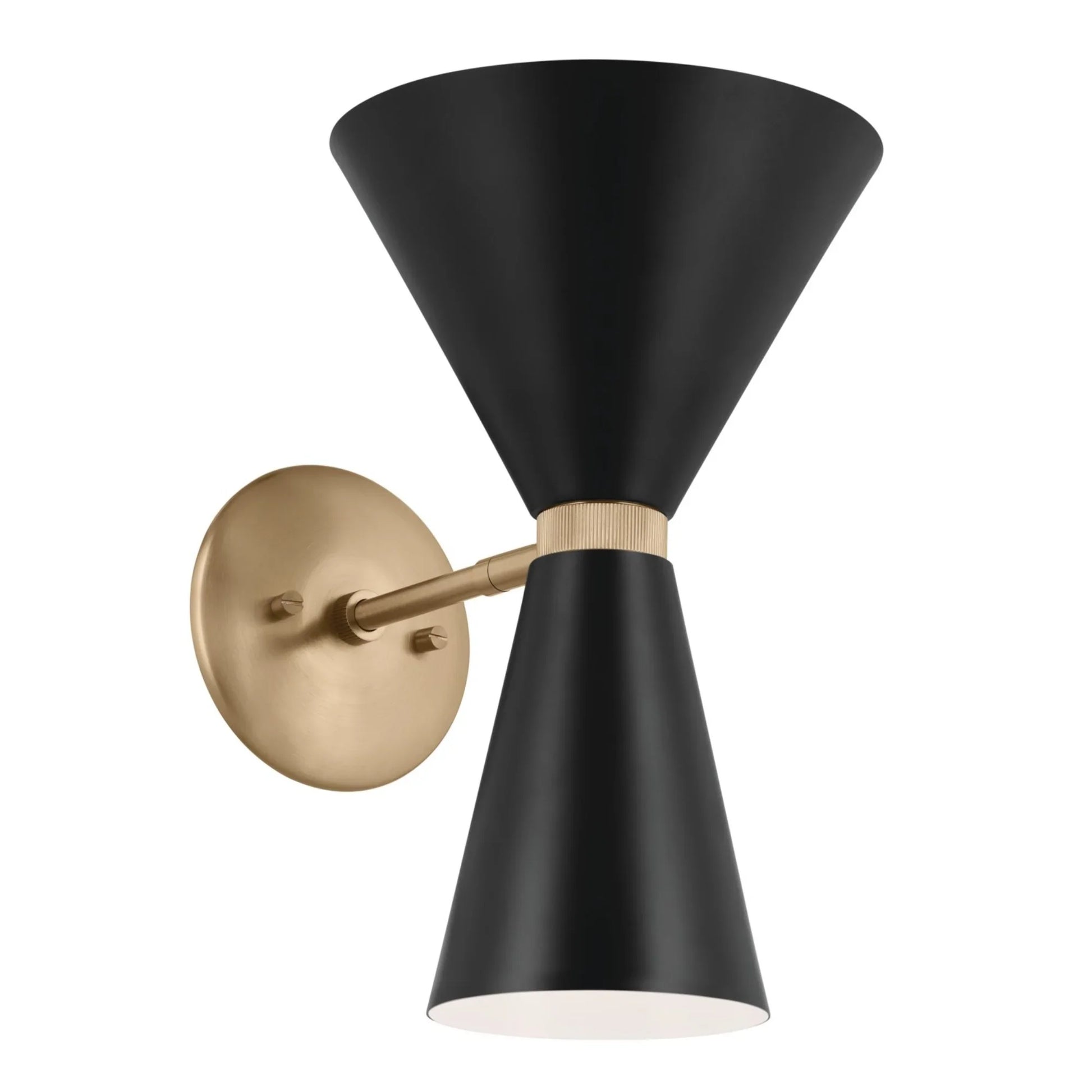 Phix 14" 2-Light Wall Sconce, Champagne Bronze & Black Finish - Bees Lighting