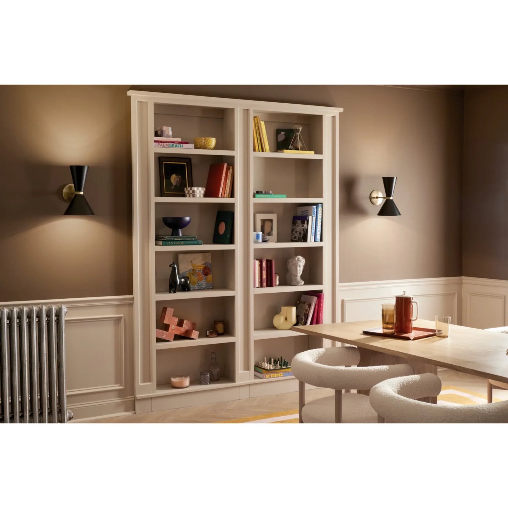 Phix 14" 2-Light Wall Sconce, Champagne Bronze & Black Finish - Bees Lighting