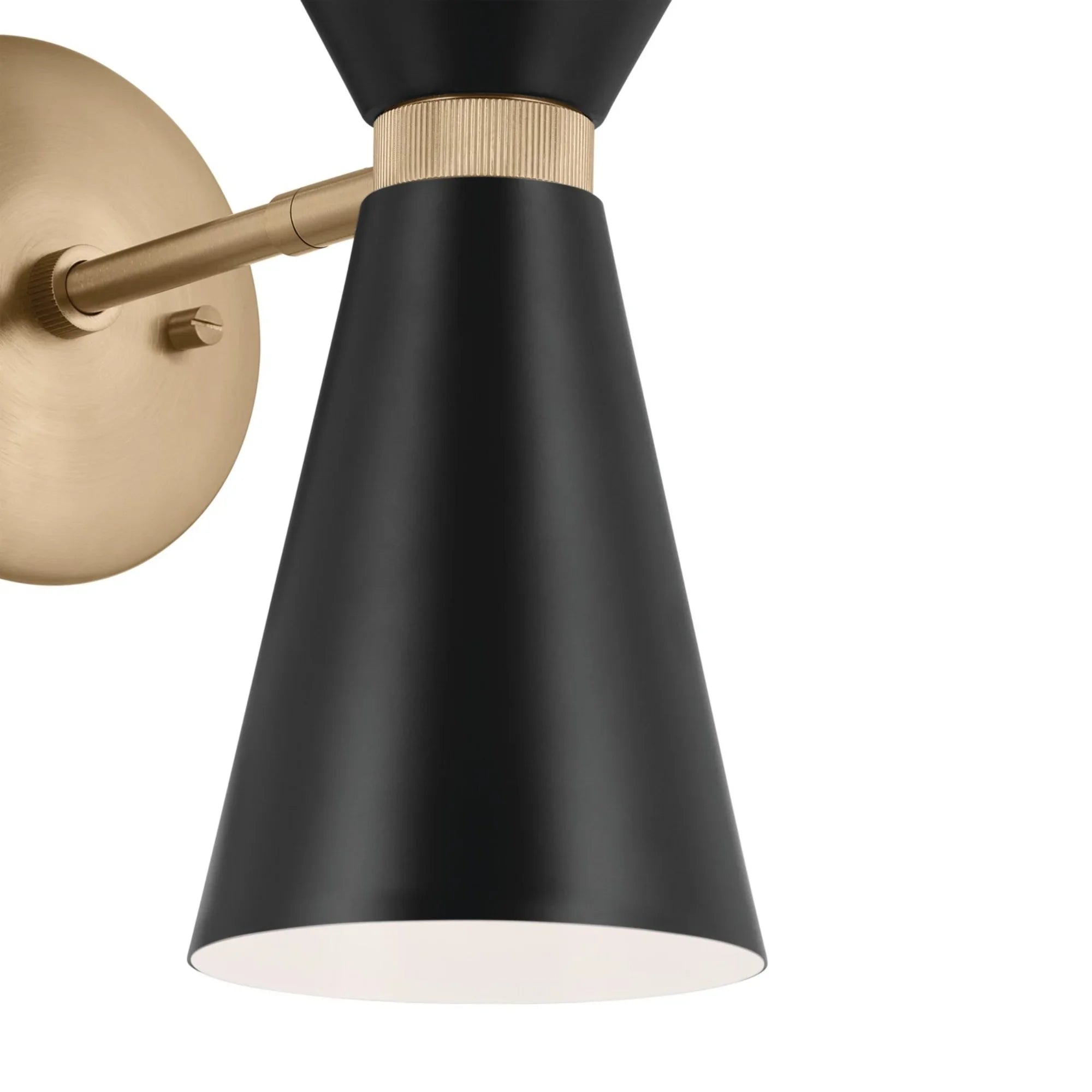 Phix 14" 2-Light Wall Sconce, Champagne Bronze & Black Finish - Bees Lighting