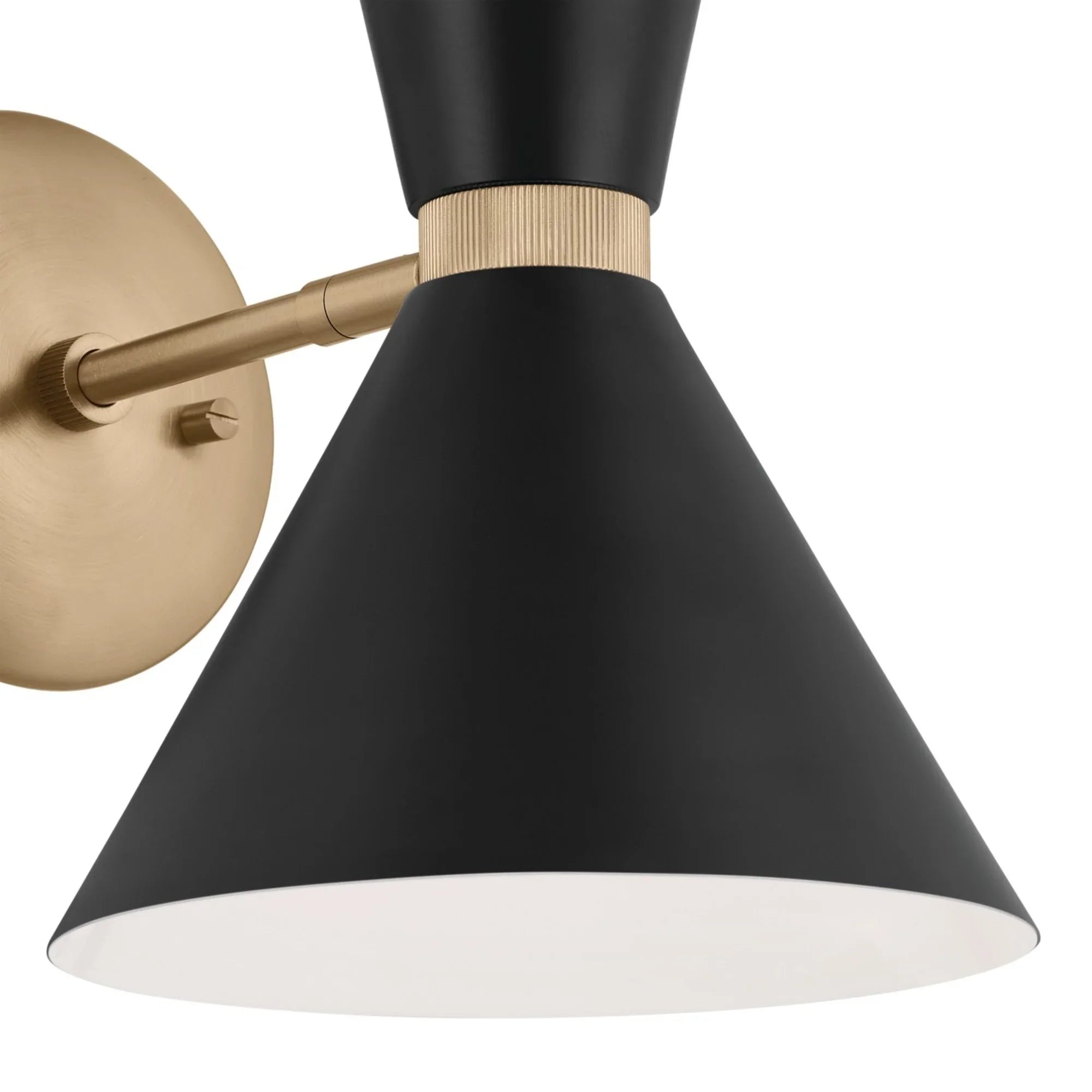 Phix 14" 2-Light Wall Sconce, Champagne Bronze & Black Finish - Bees Lighting