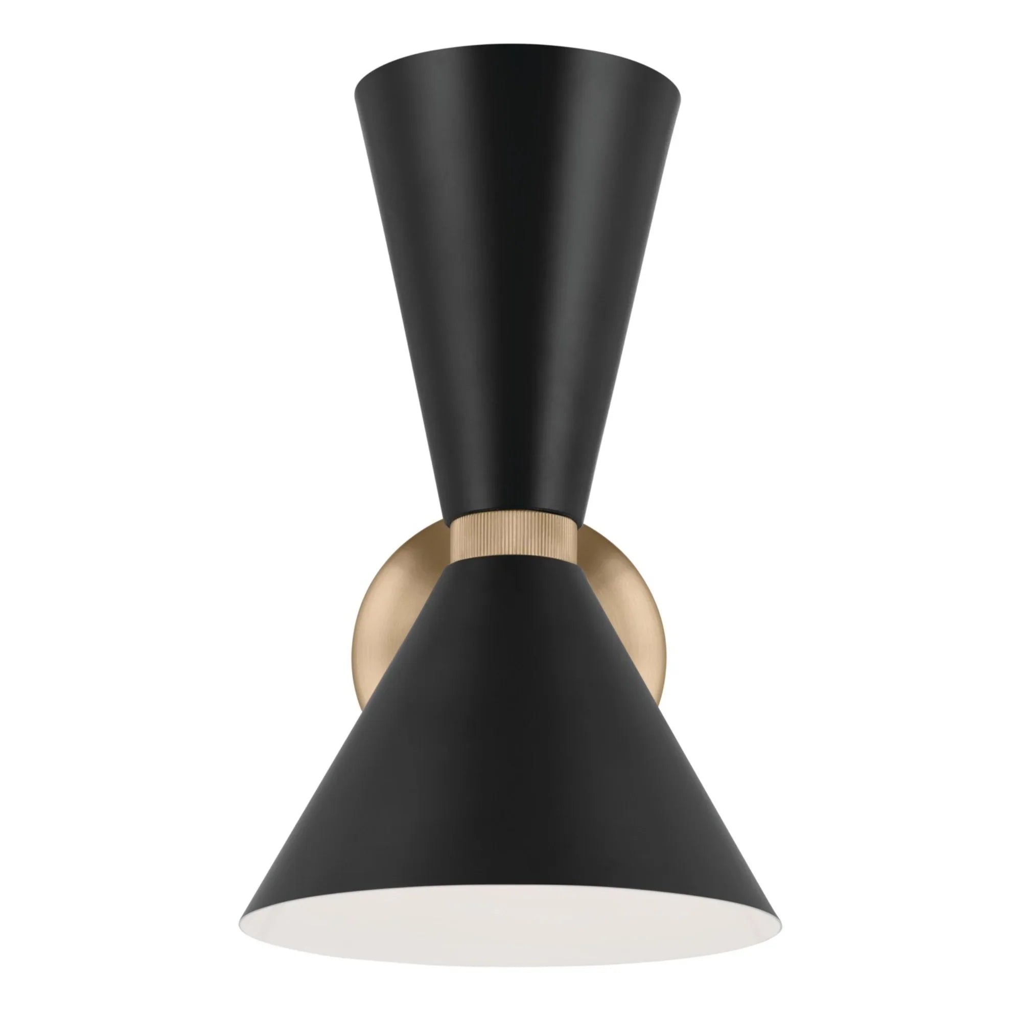 Phix 14" 2-Light Wall Sconce, Champagne Bronze & Black Finish - Bees Lighting