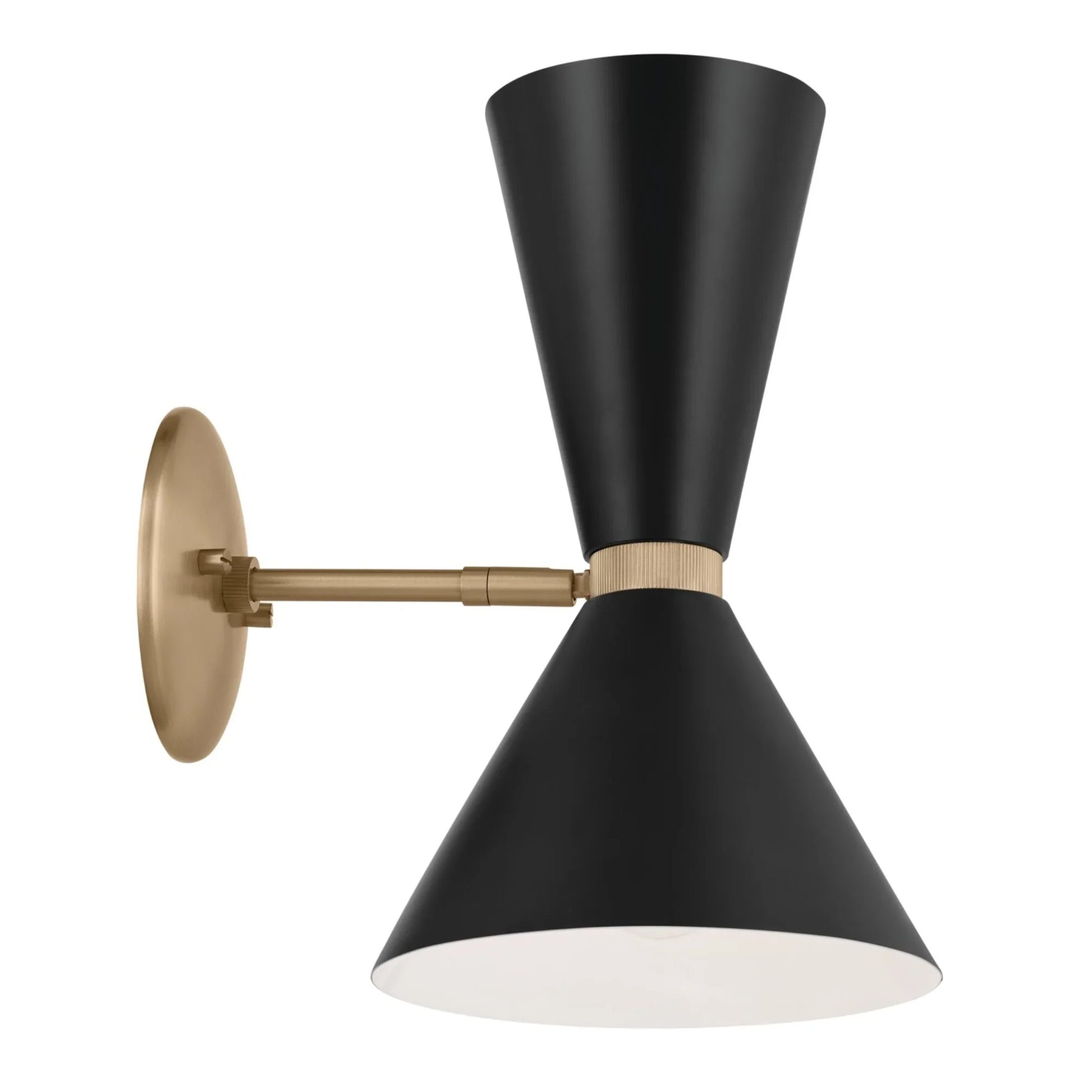 Phix 14" 2-Light Wall Sconce, Champagne Bronze & Black Finish - Bees Lighting