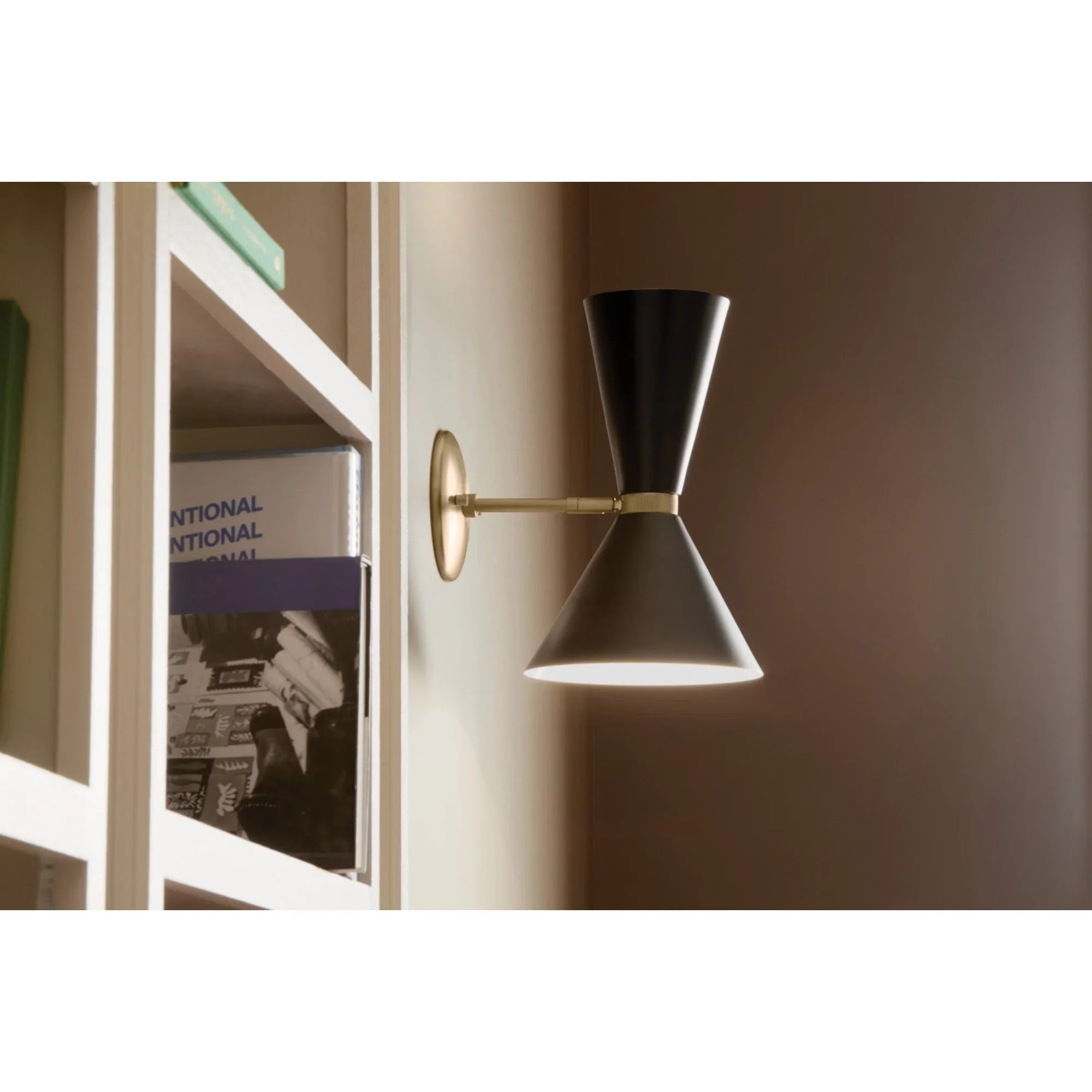 Phix 14" 2-Light Wall Sconce, Champagne Bronze & Black Finish - Bees Lighting