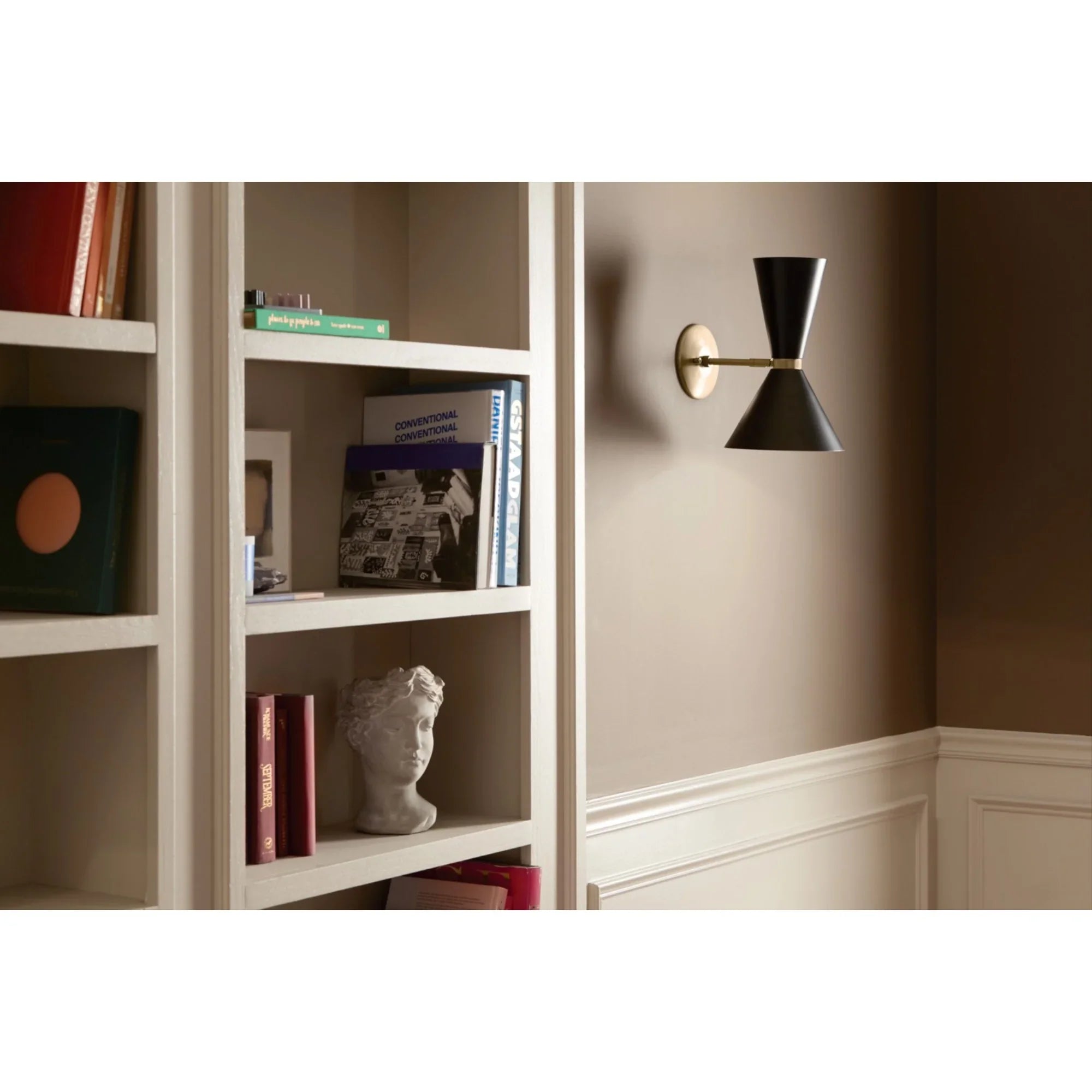 Phix 14" 2-Light Wall Sconce, Champagne Bronze & Black Finish - Bees Lighting