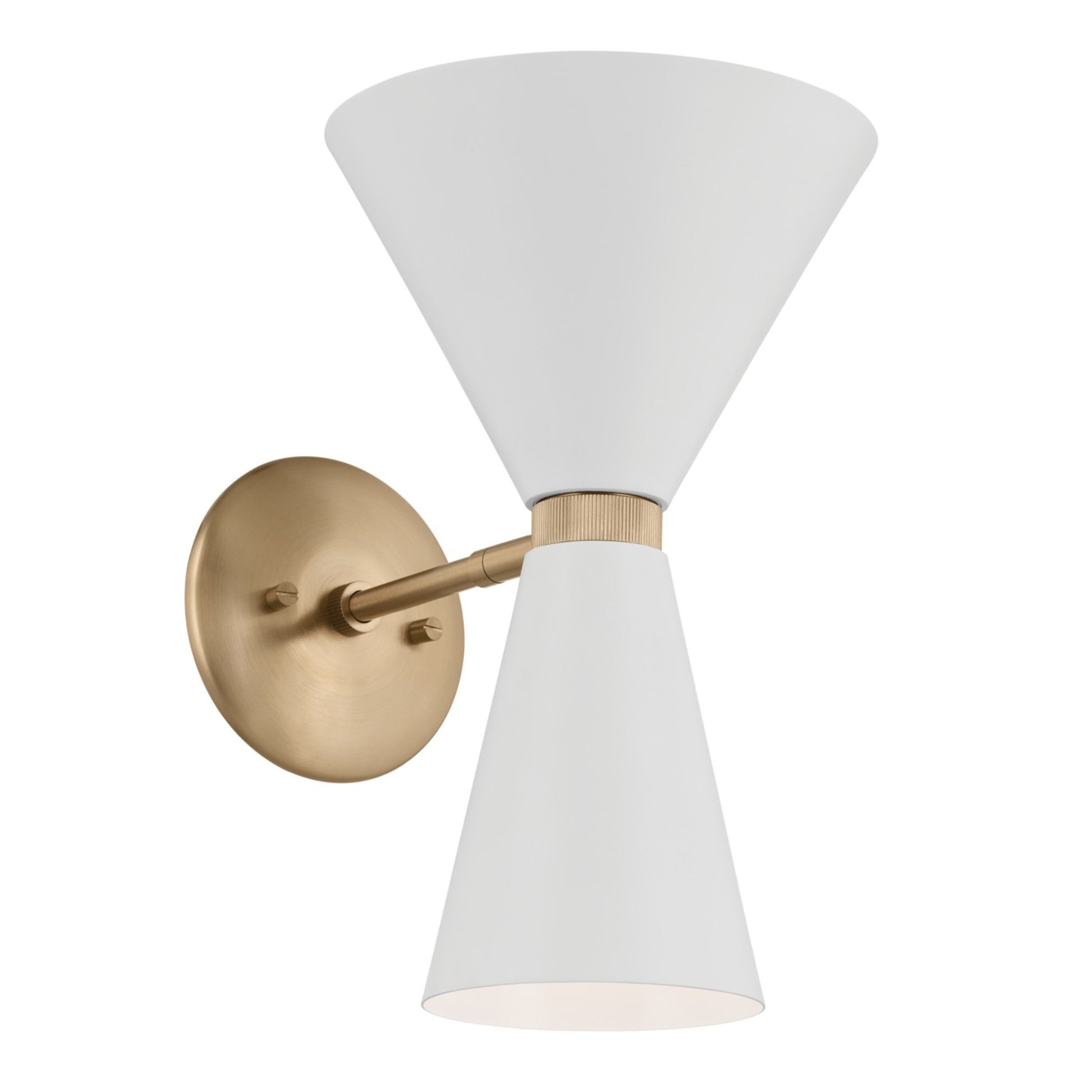 Phix 14" 2-Light Wall Sconce, Champagne Bronze Finish & White Finish - Bees Lighting