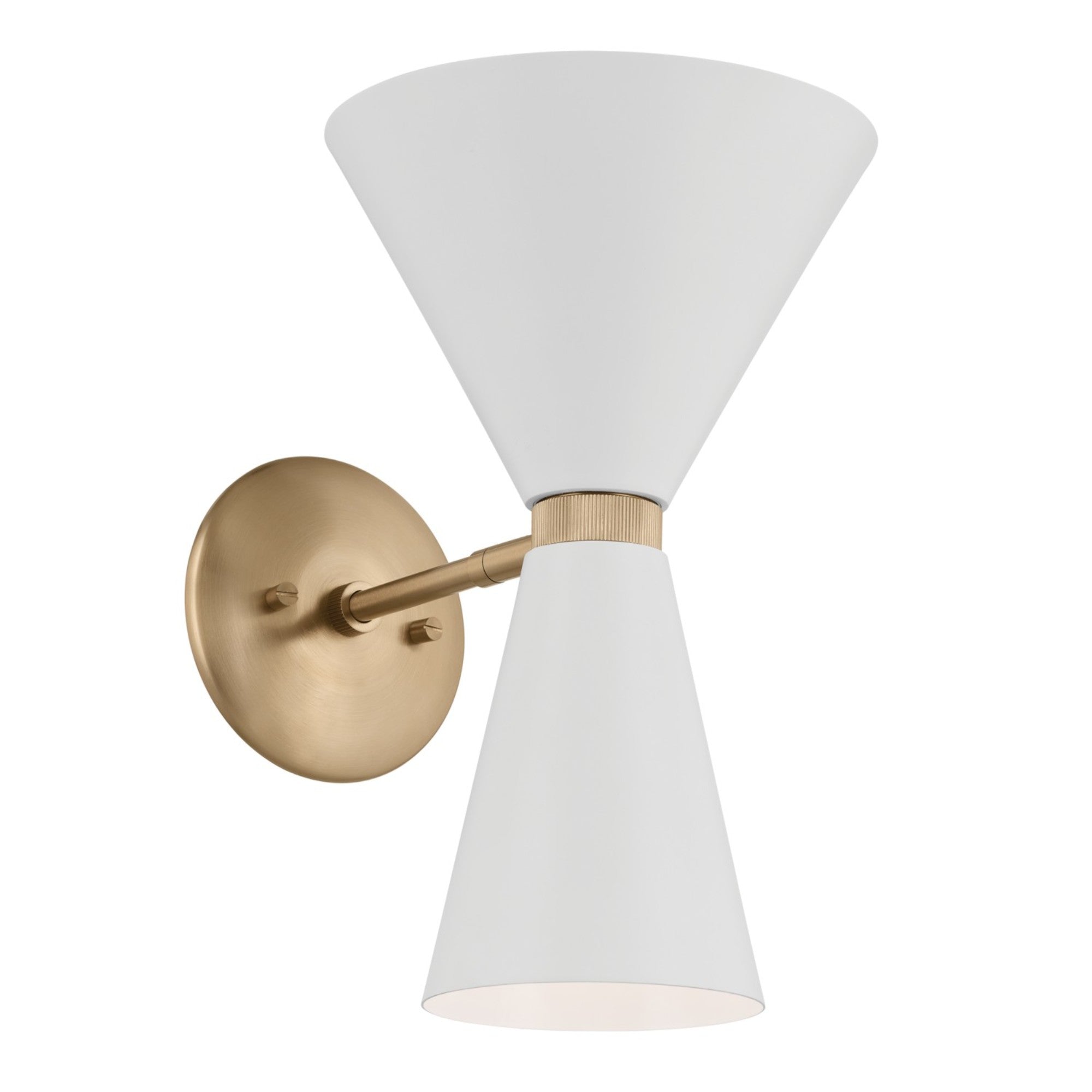 Phix 14" 2-Light Wall Sconce, Champagne Bronze Finish & White Finish - Bees Lighting