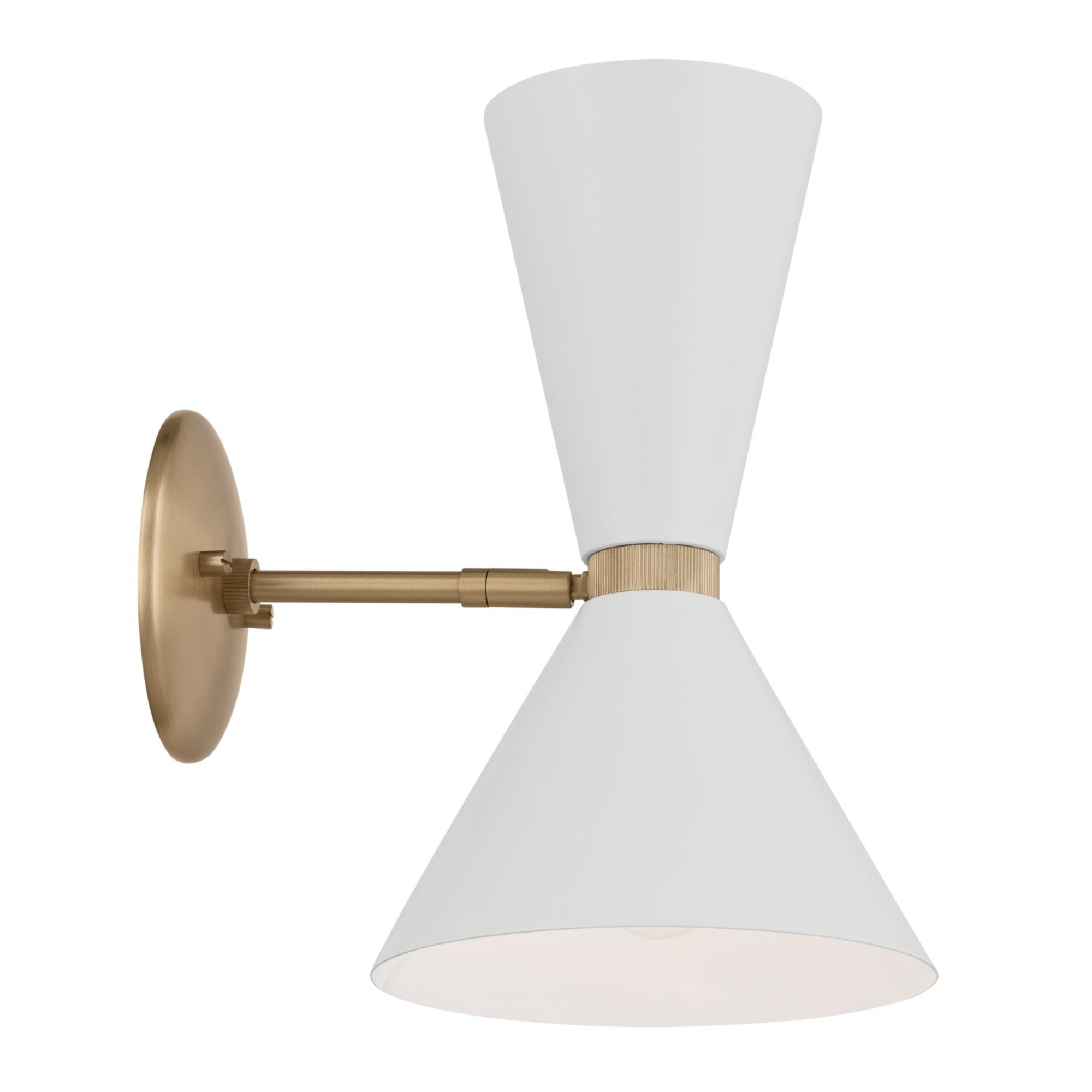 Phix 14" 2-Light Wall Sconce, Champagne Bronze Finish & White Finish - Bees Lighting