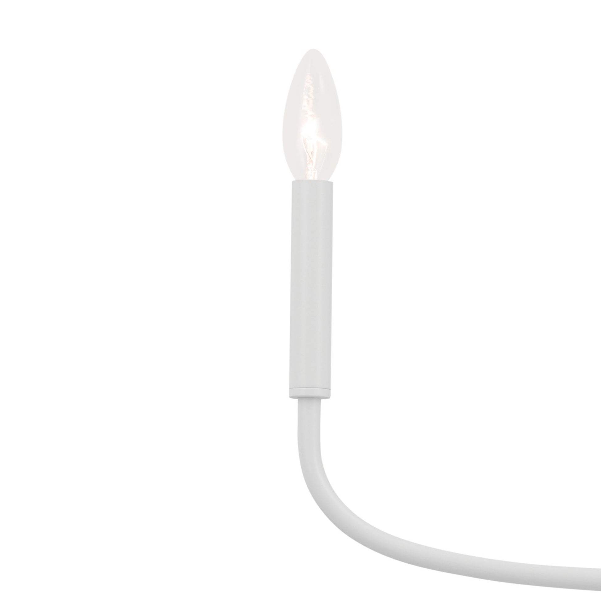 Deela 28" 6-Light Chandelier, White Finish - Bees Lighting