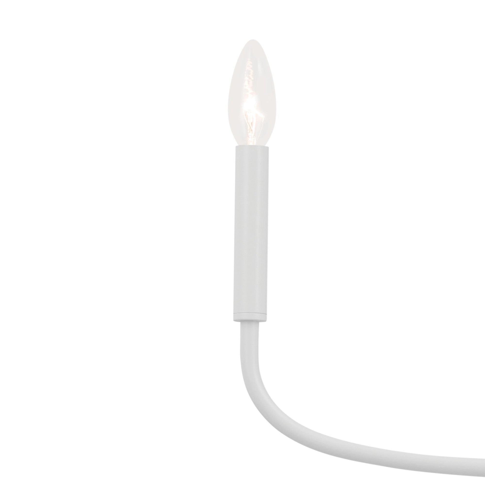 Deela 28" 6-Light Chandelier, White Finish - Bees Lighting
