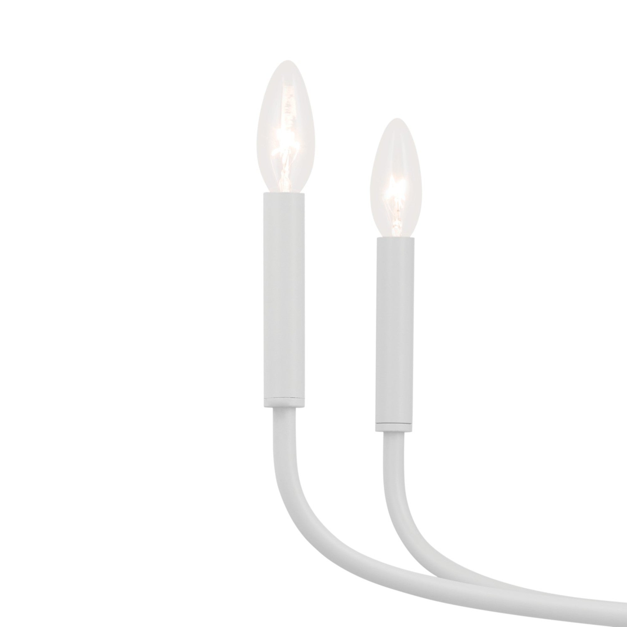 Deela 36" 8-Light Chandelier, White Finish - Bees Lighting