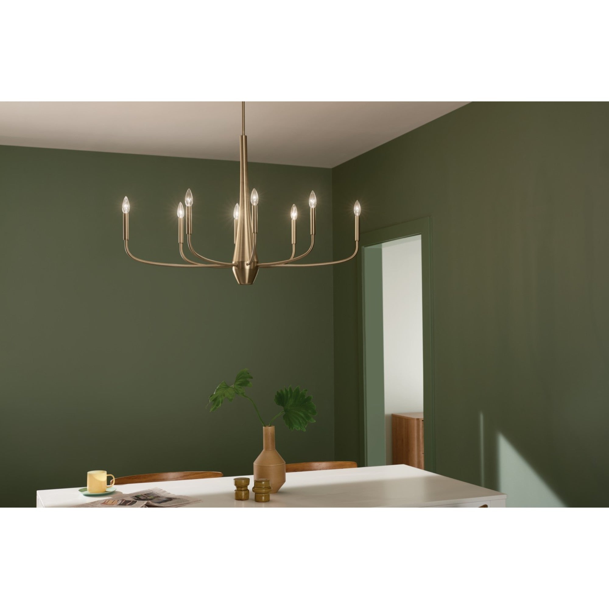 Deela 41" 8-Light Chandelier, Champagne Bronze Finish - Bees Lighting