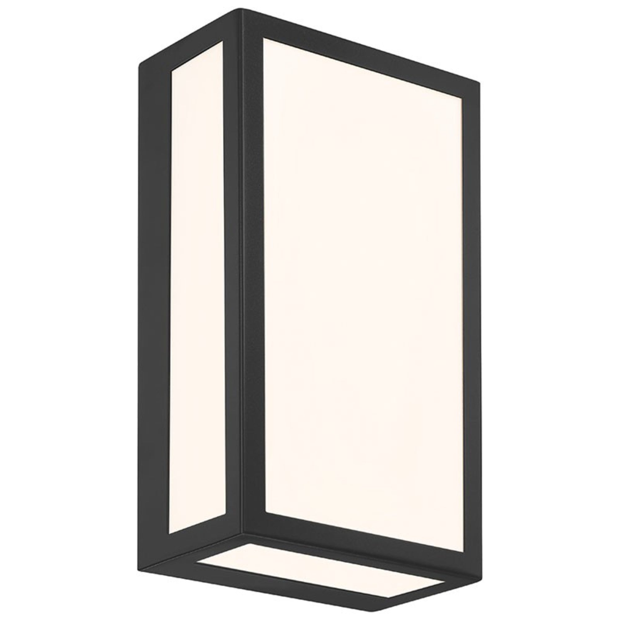 GEO Dual Voltage 12" LED Outdoor Wall Sconce, Black Finish - Bees Lighting