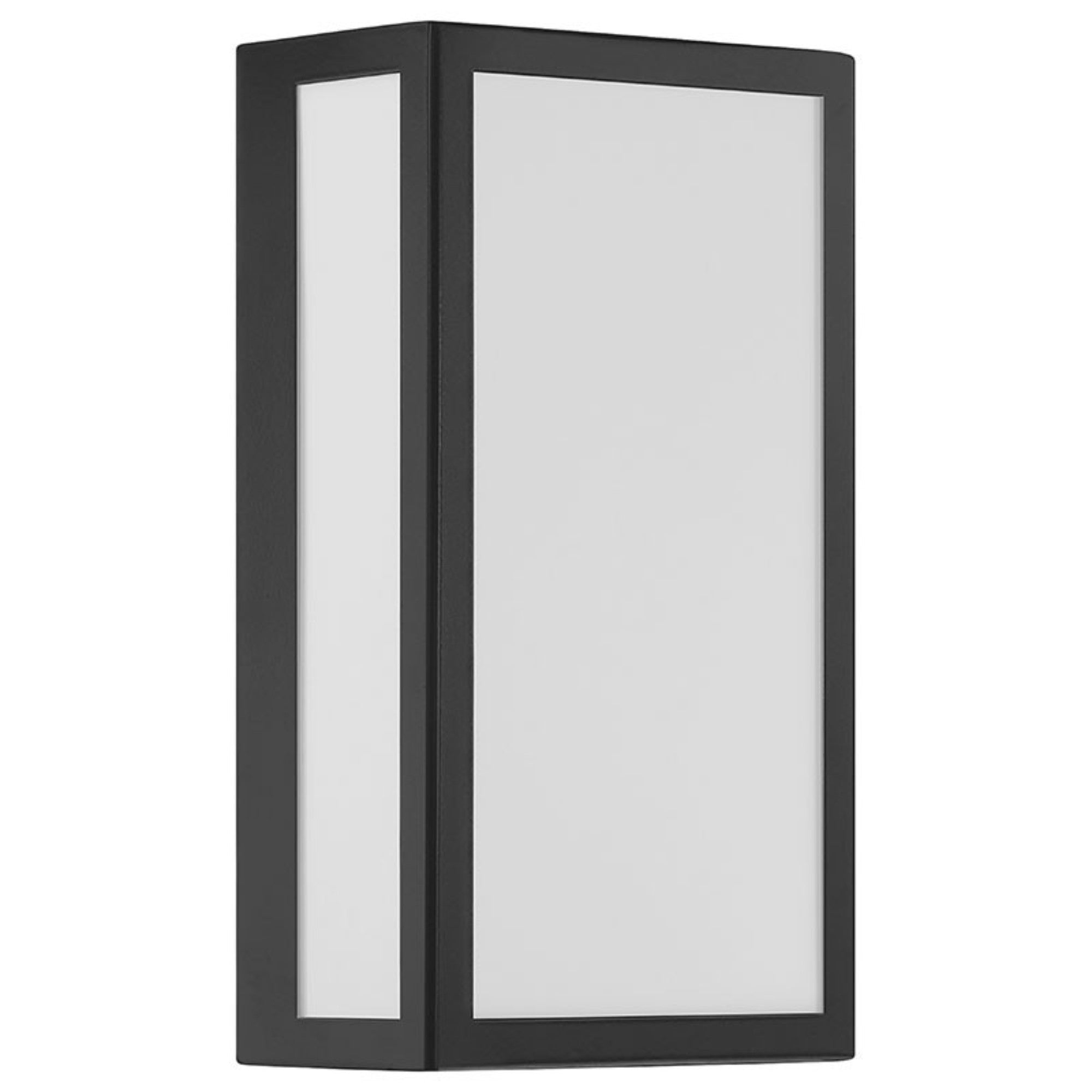 GEO Dual Voltage 12" LED Outdoor Wall Sconce, Black Finish - Bees Lighting