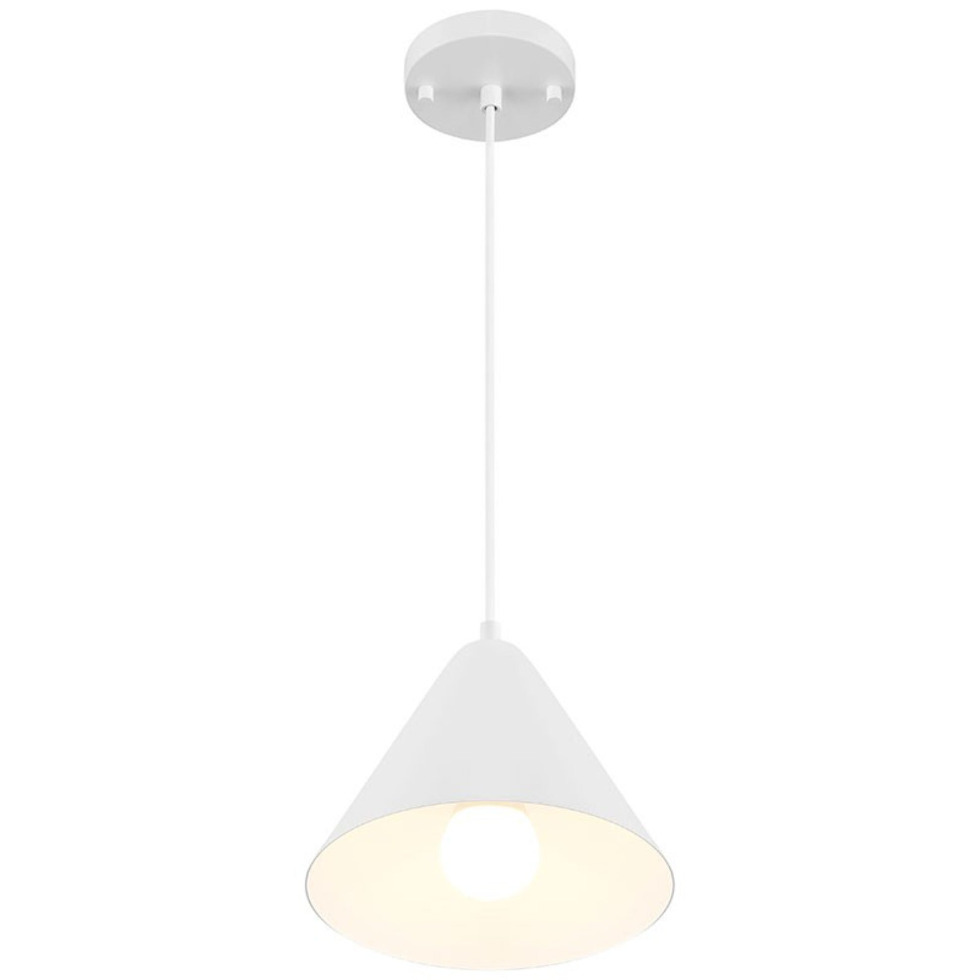 Ford 10" LED Pendant, Matte White Finish - Bees Lighting