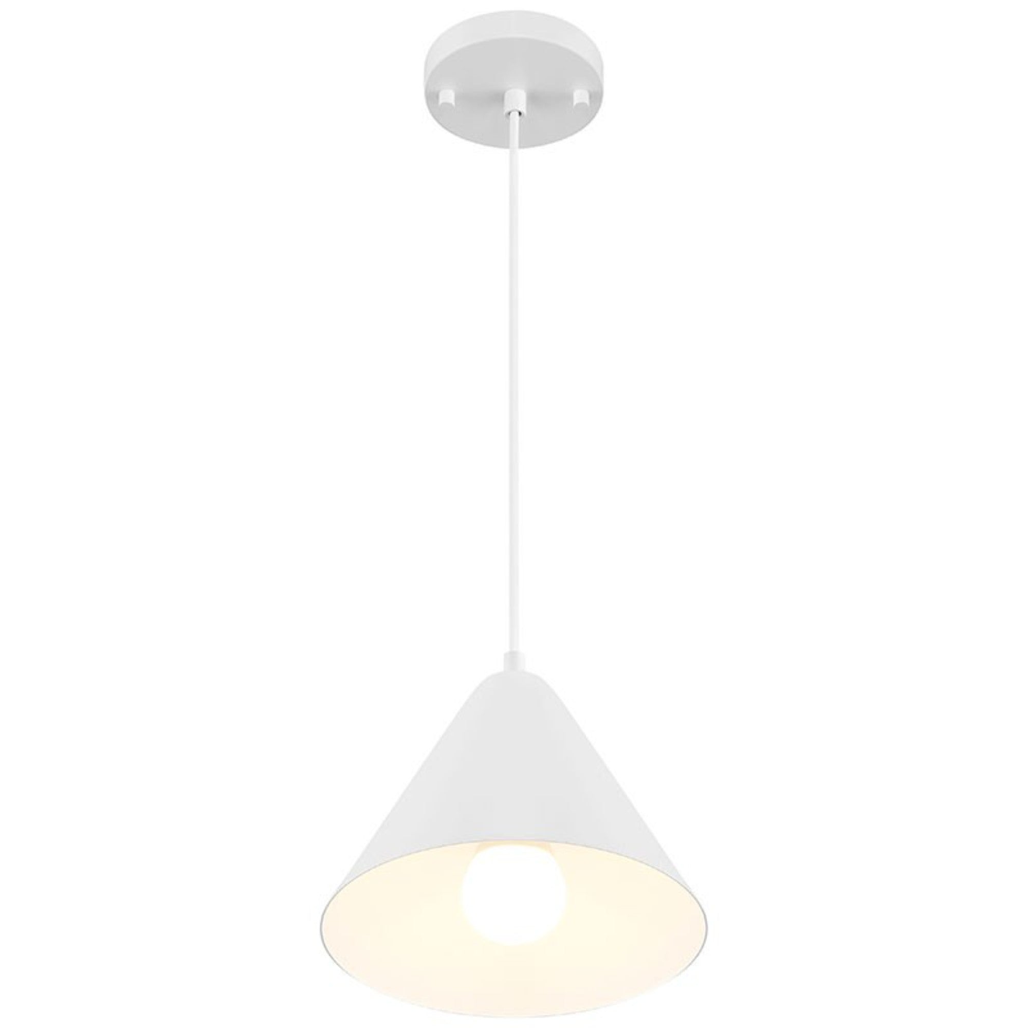 Ford 10" LED Pendant, Matte White Finish - Bees Lighting