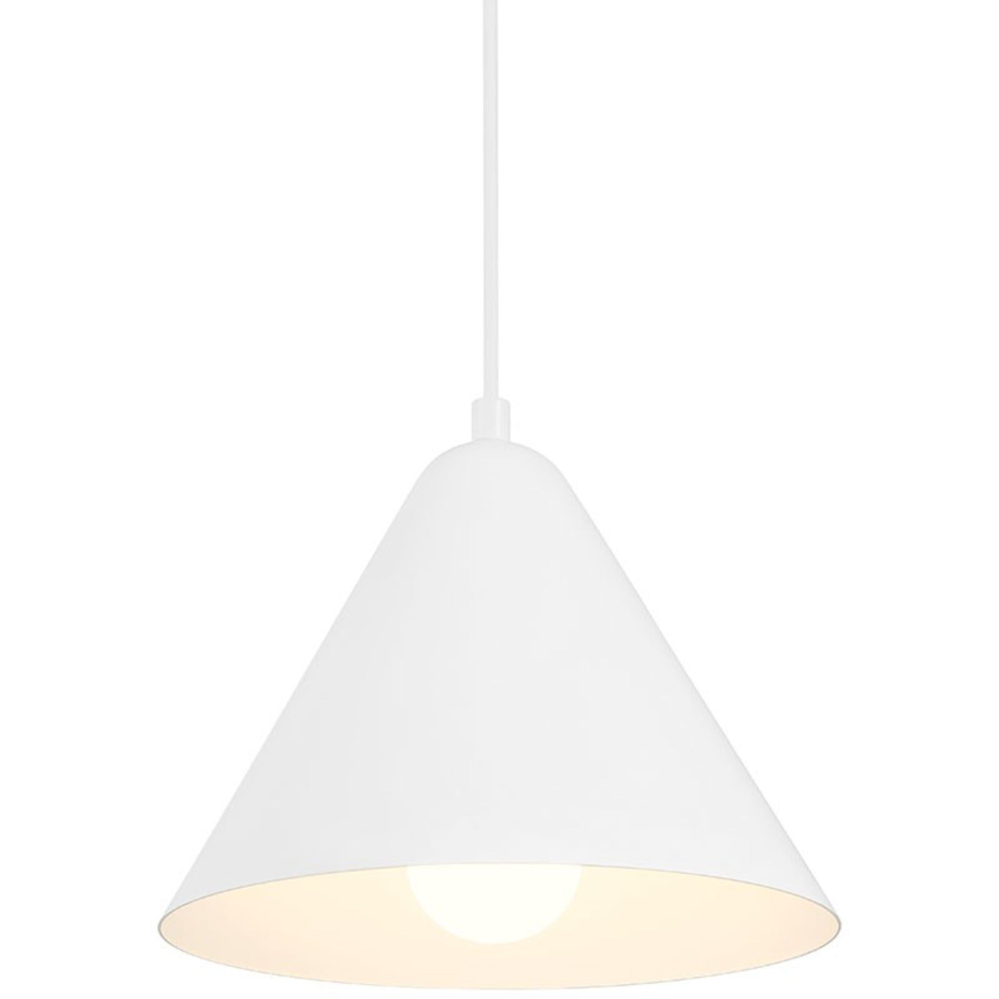 Ford 10" LED Pendant, Matte White Finish - Bees Lighting