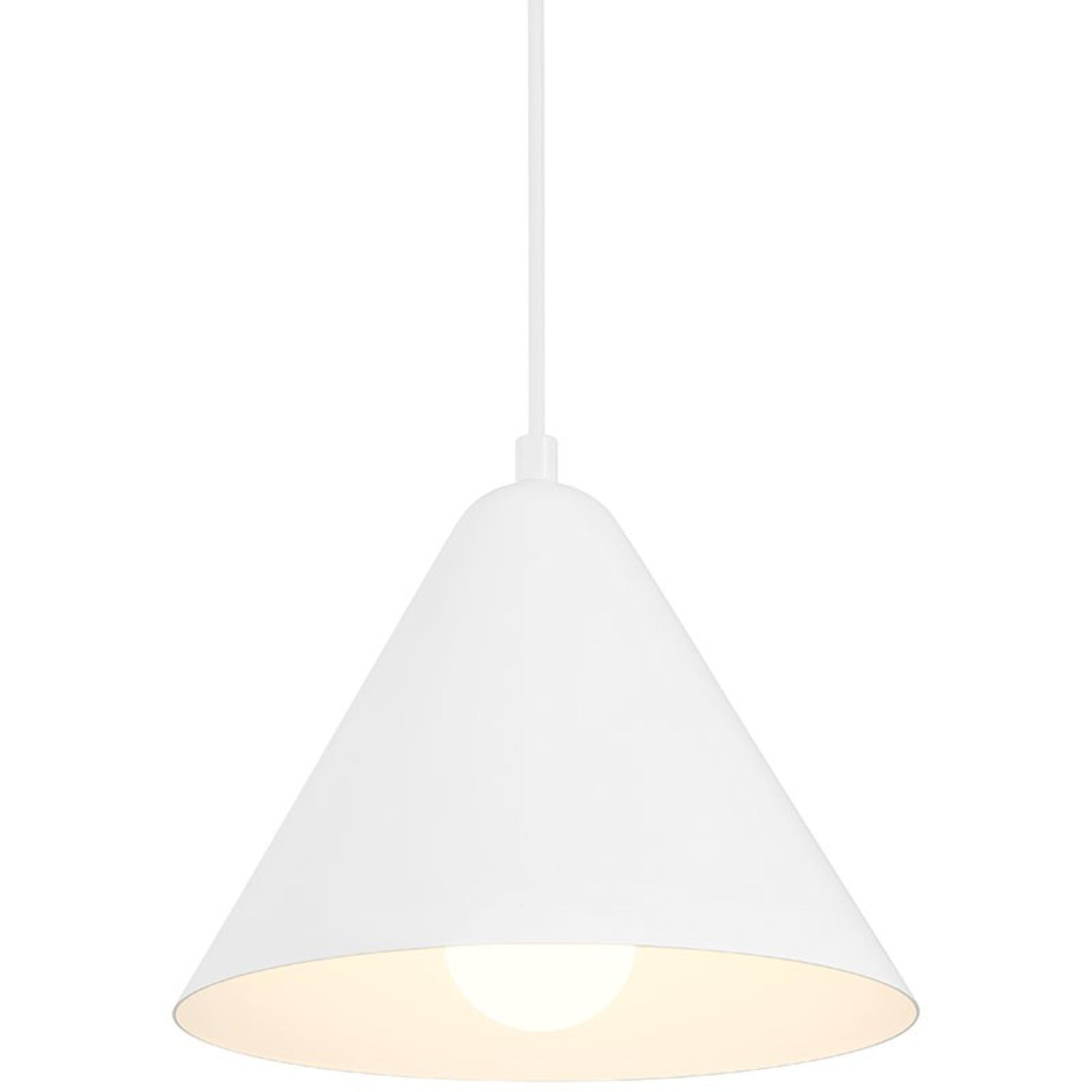Ford 10" LED Pendant, Matte White Finish - Bees Lighting
