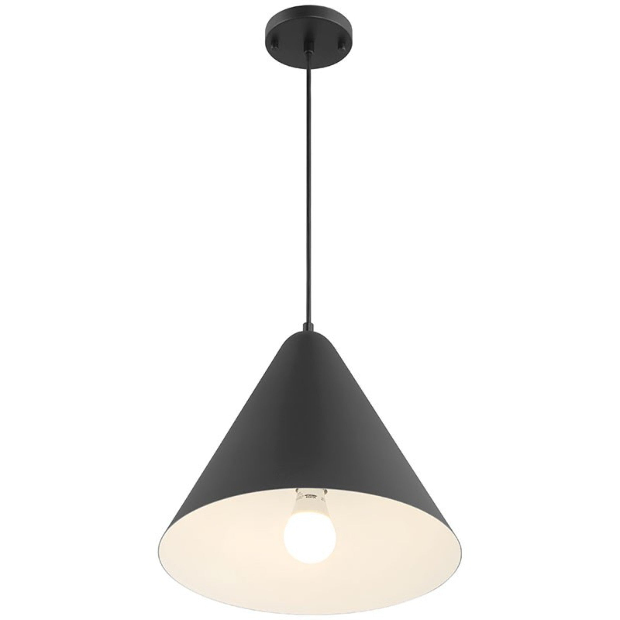 Ford 14" LED Pendant, Matte Black Finish