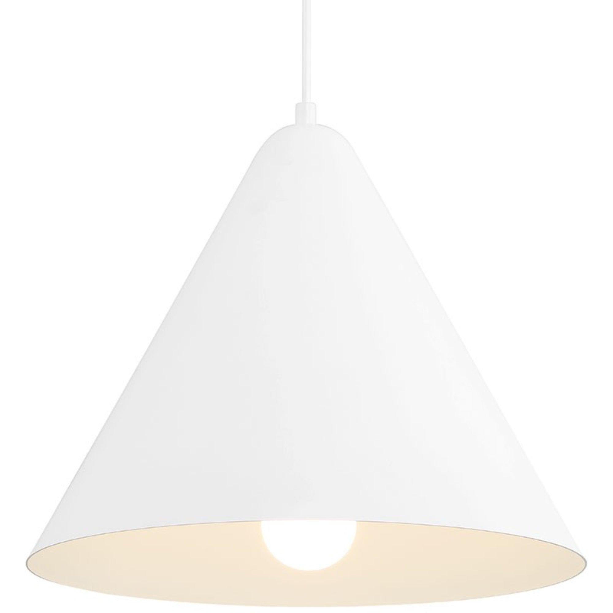 Ford 14" LED Pendant, Matte White Finish - Bees Lighting