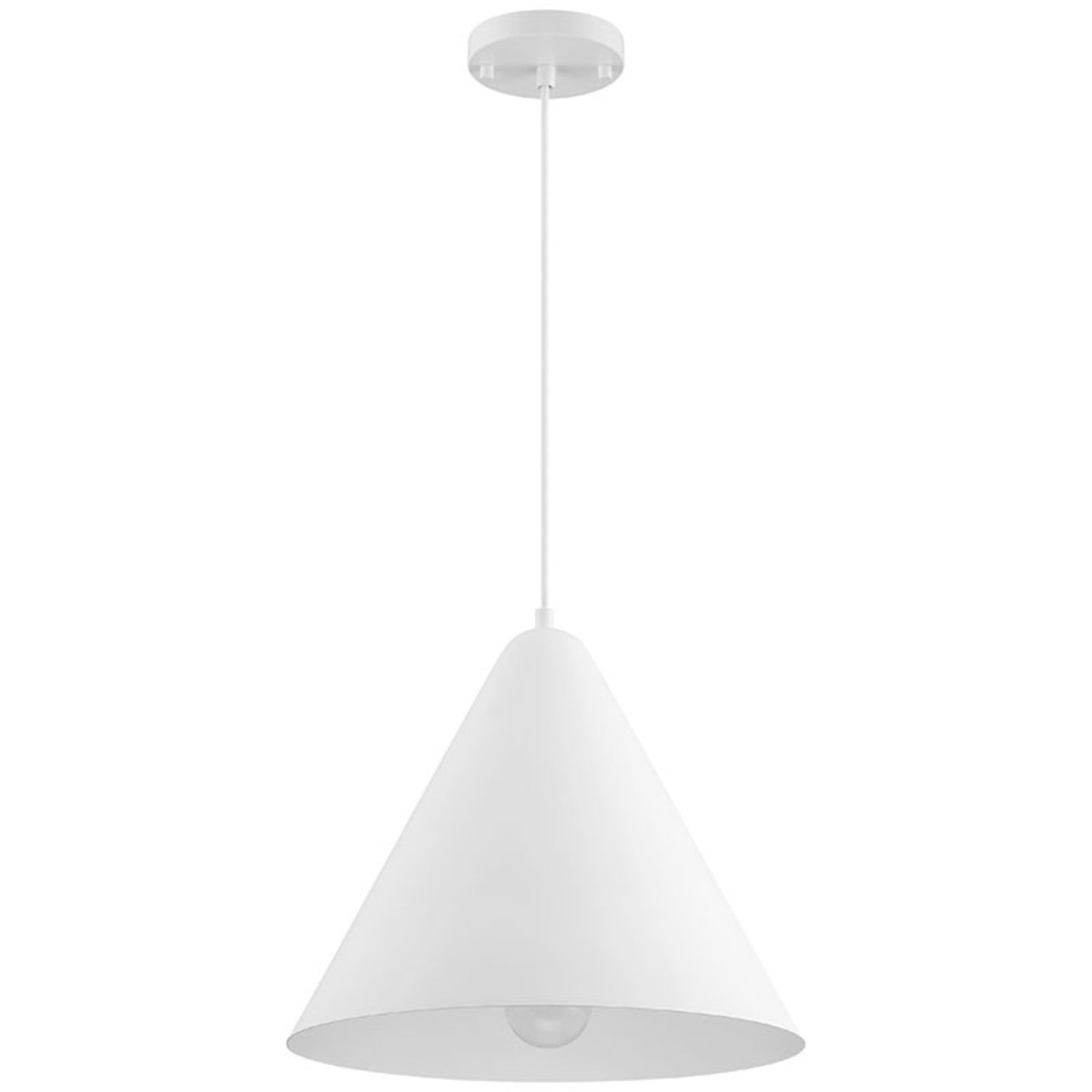 Ford 14" LED Pendant, Matte White Finish - Bees Lighting