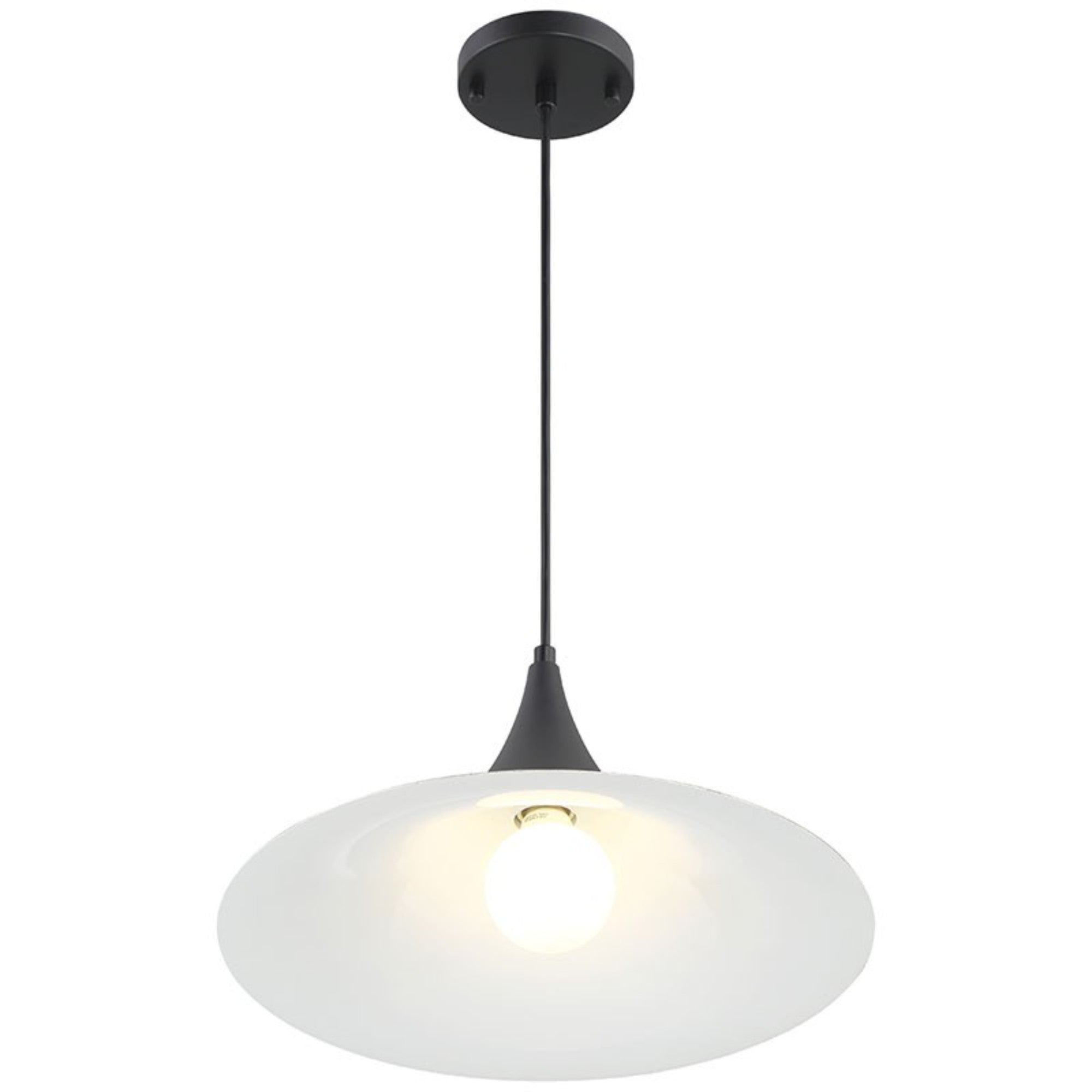 Costa 16" LED Pendant, Matte Black Finish