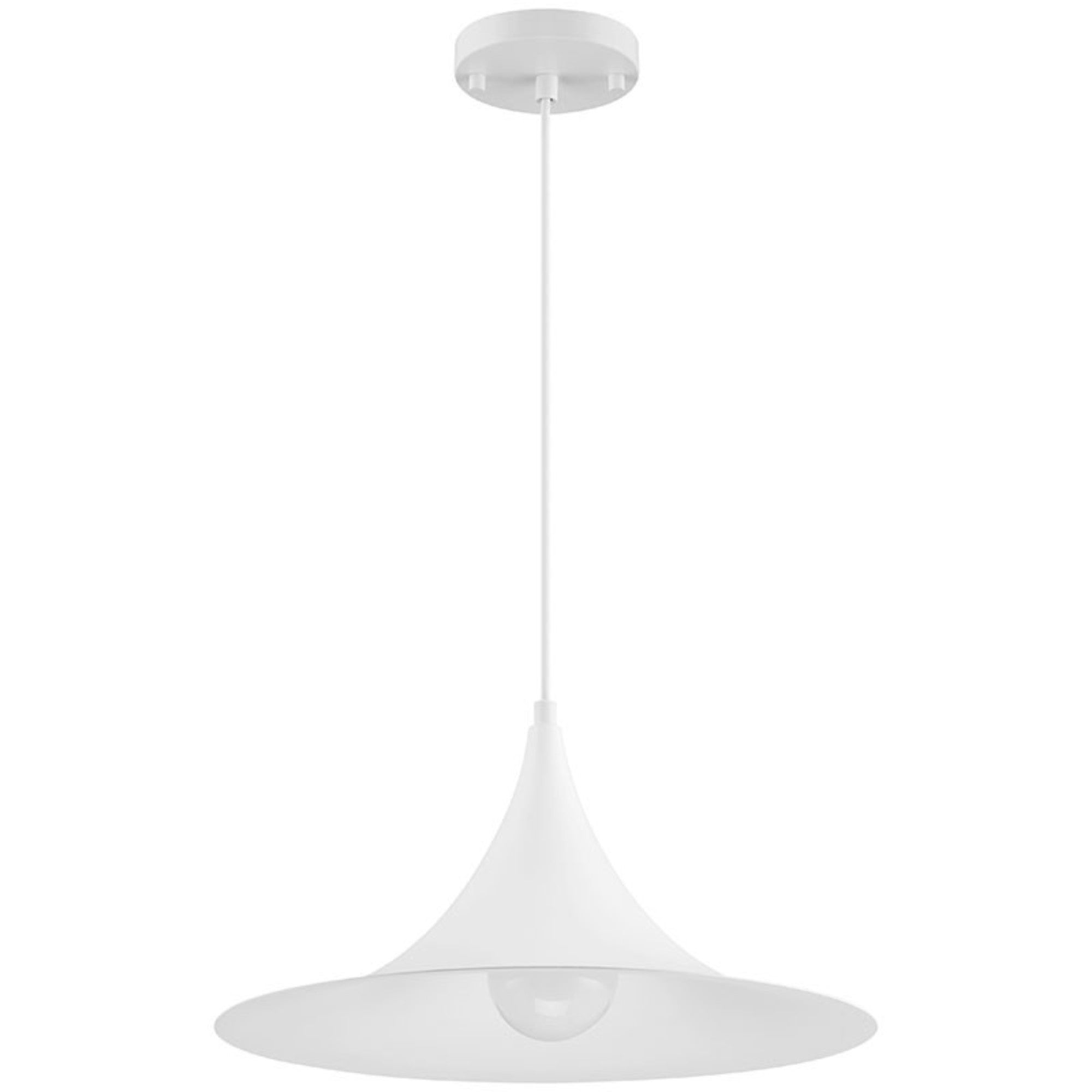 Costa 16" LED Pendant, Matte White Finish - Bees Lighting