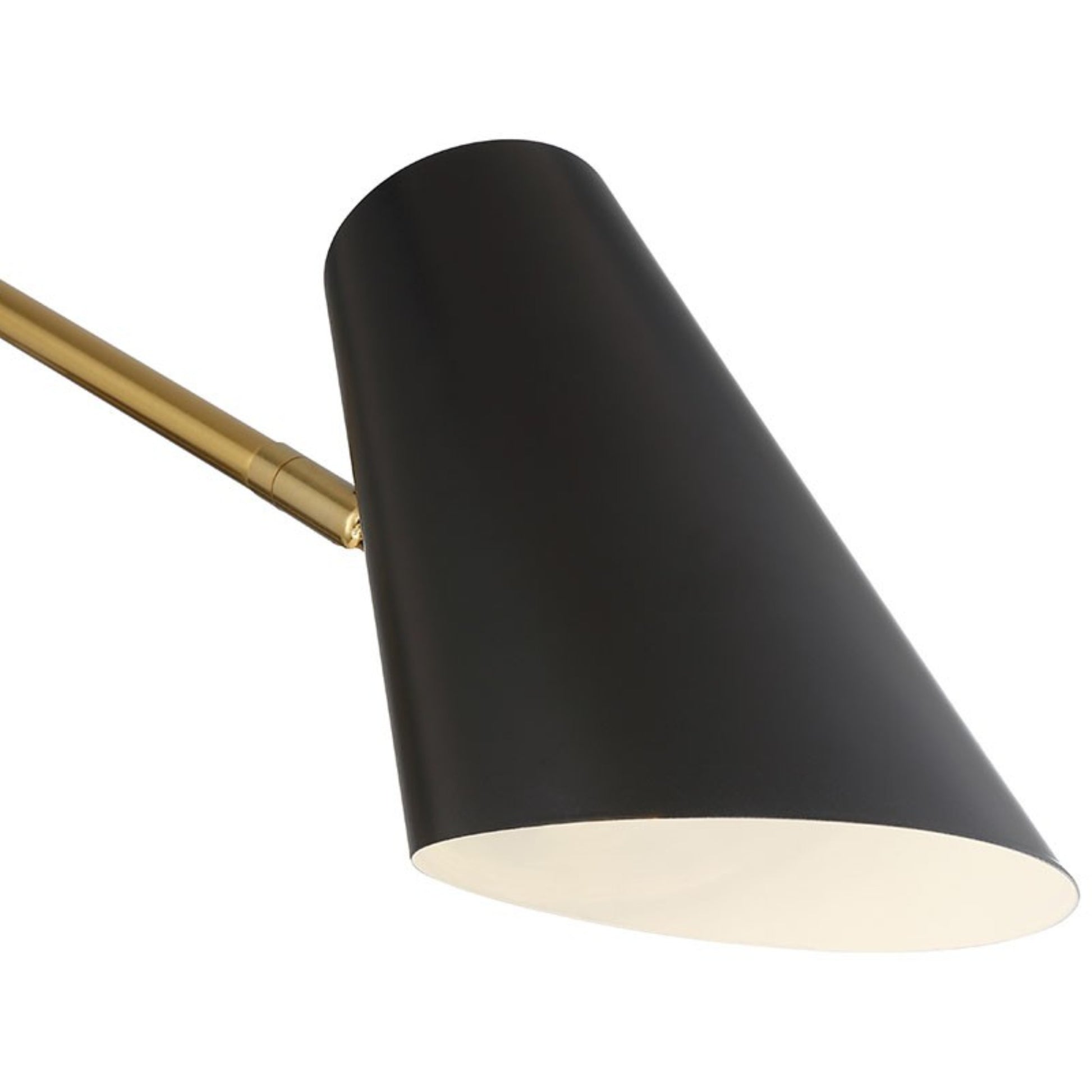 Barsa 7" LED Reading Light, Black / Antique Brushed Brass Finish - Bees Lighting