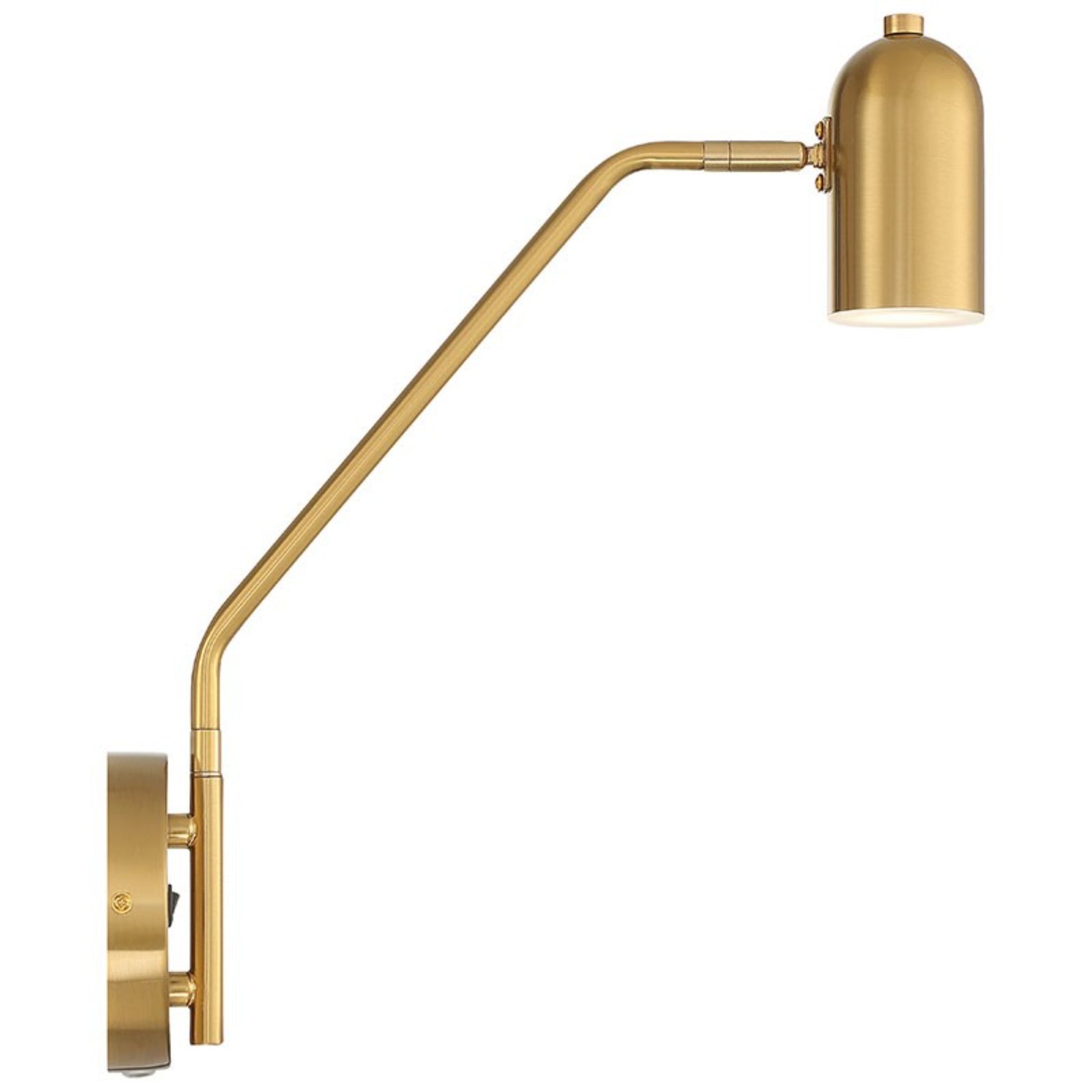 Lizbo 16" LED Reading Light, Antique Brushed Brass Finish - Bees Lighting