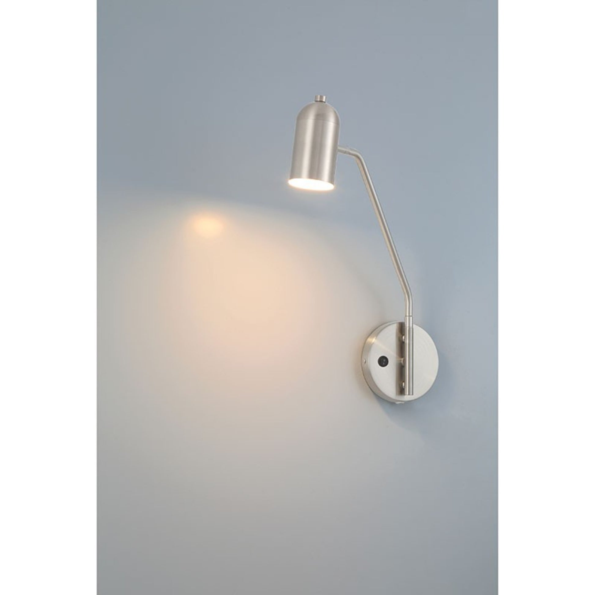 Lizbo 16" LED Reading Light, Brushed Steel Finish - Bees Lighting