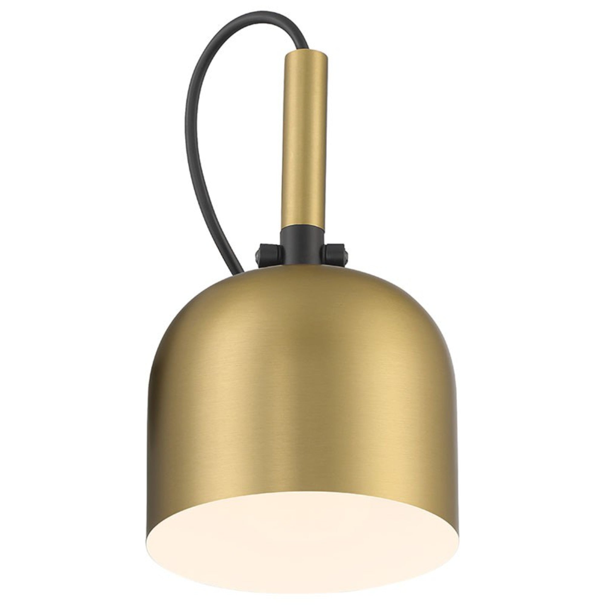 Porto 10" LED Reading Light, Antique Brushed Brass with Black Finish - Bees Lighting