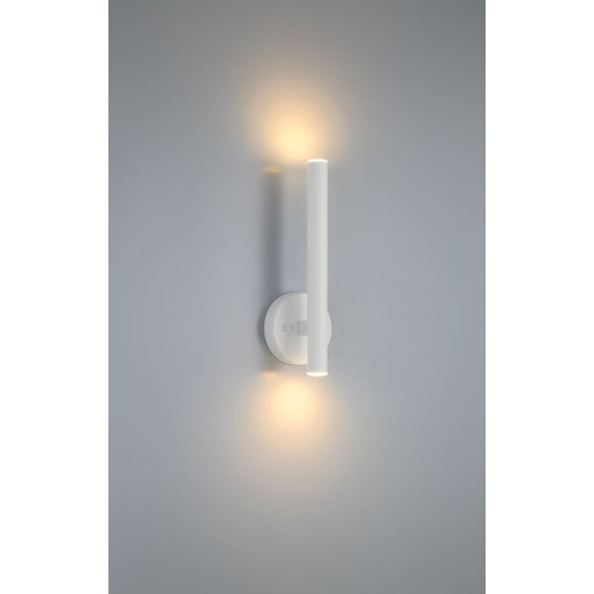 Pipeline 14" LED Wall Sconce, Matte White Finish - Bees Lighting