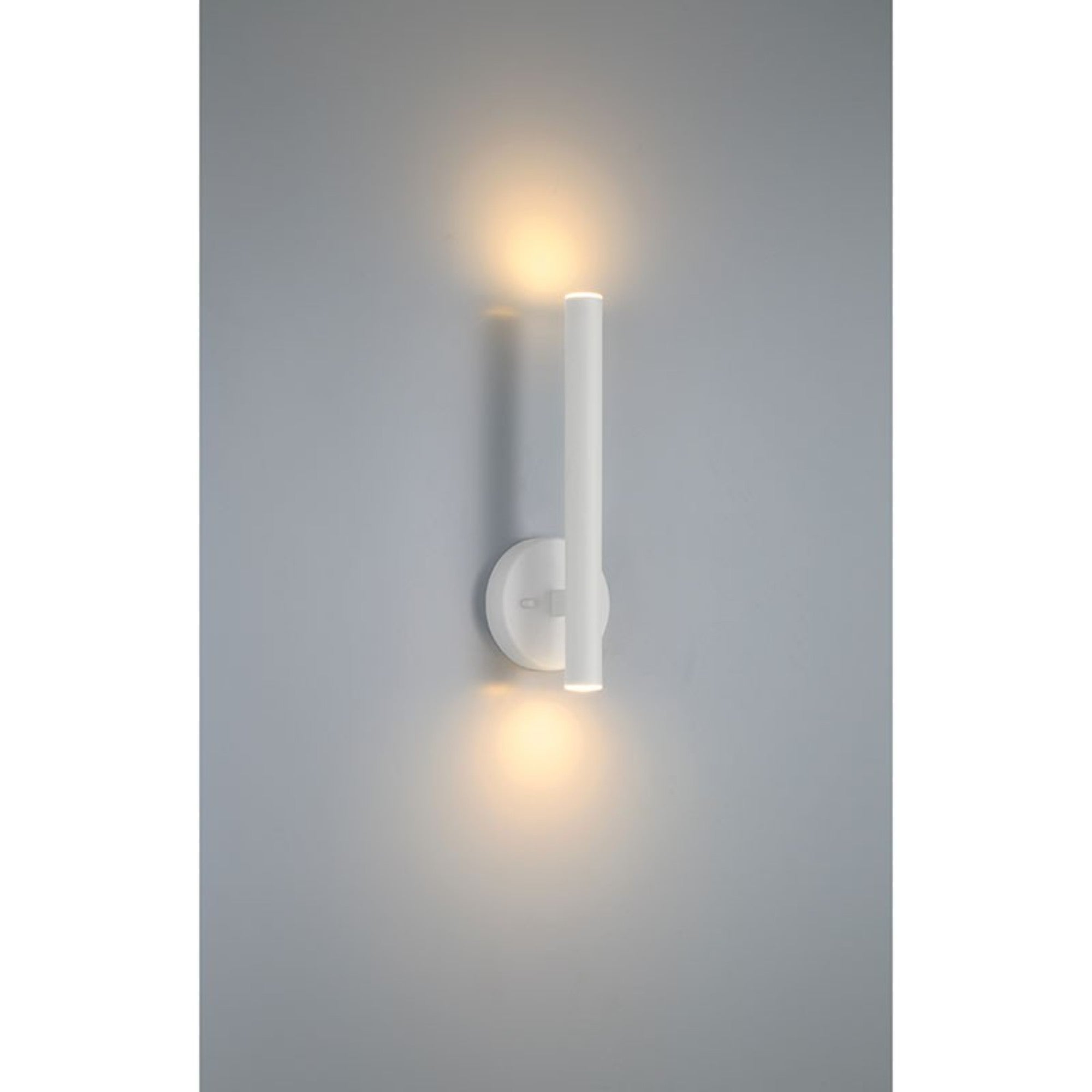 Pipeline 14" LED Wall Sconce, Matte White Finish - Bees Lighting