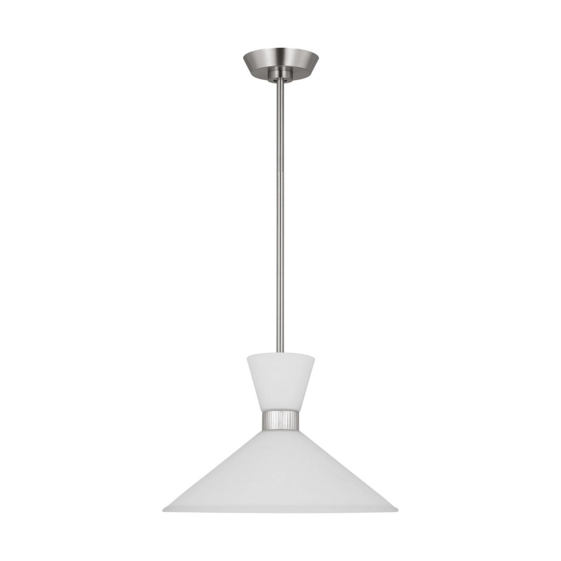 Belcarra 15" Medium Pendant, Brushed Steel Finish - Bees Lighting