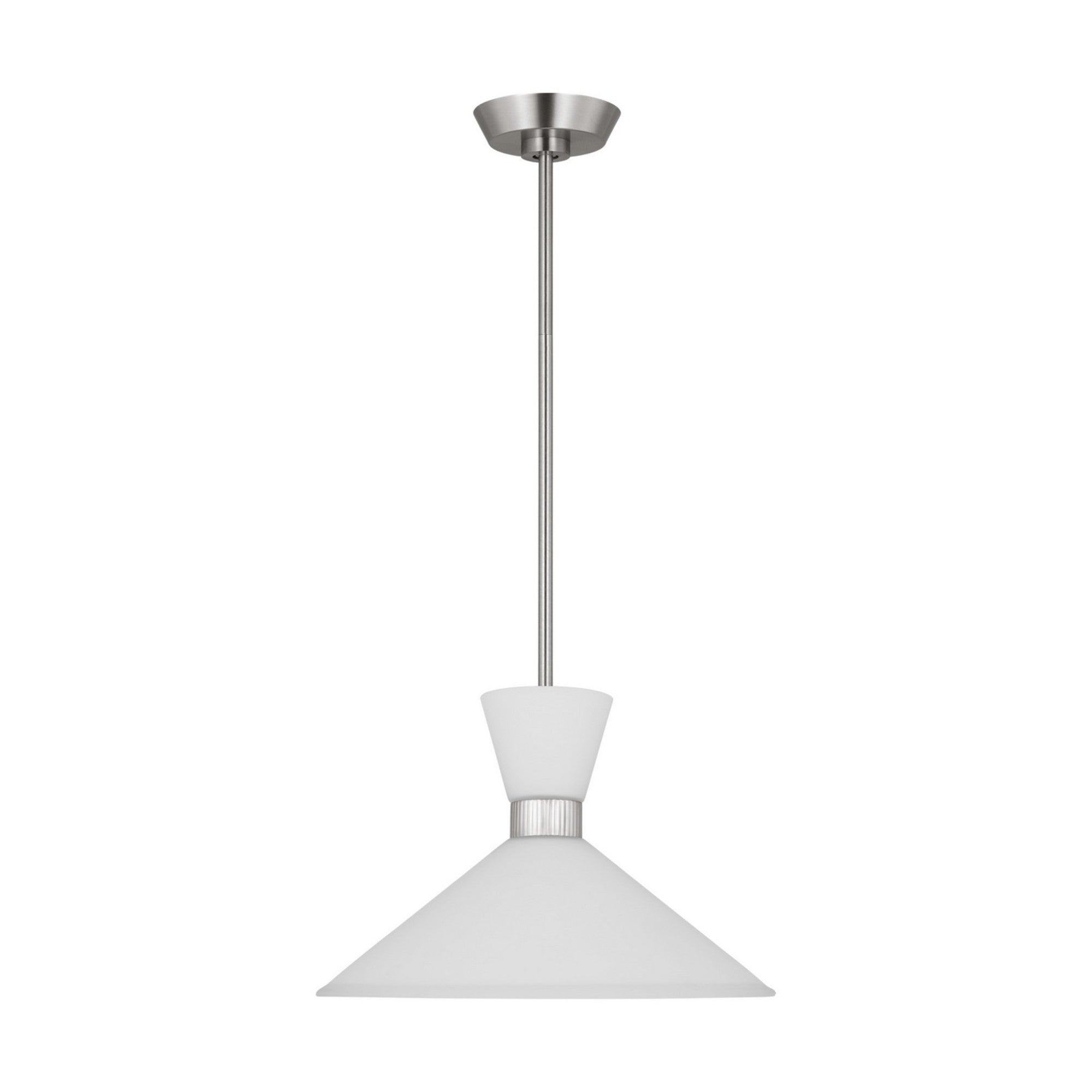 Belcarra 15" Medium Pendant, Brushed Steel Finish - Bees Lighting