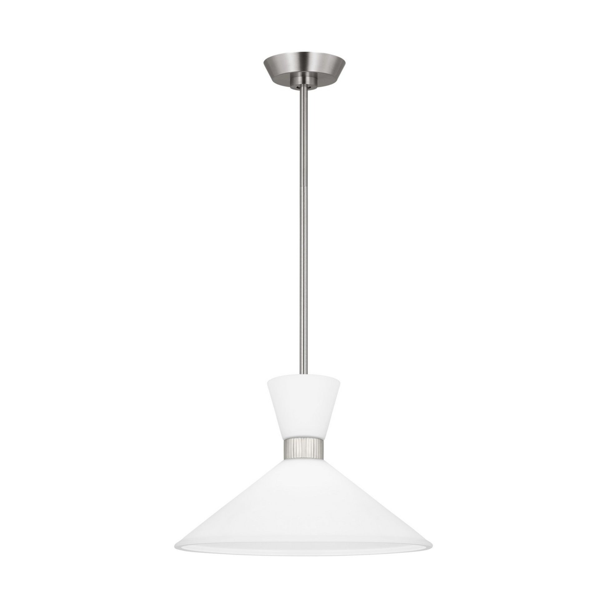 Belcarra 15" Medium Pendant, Brushed Steel Finish - Bees Lighting