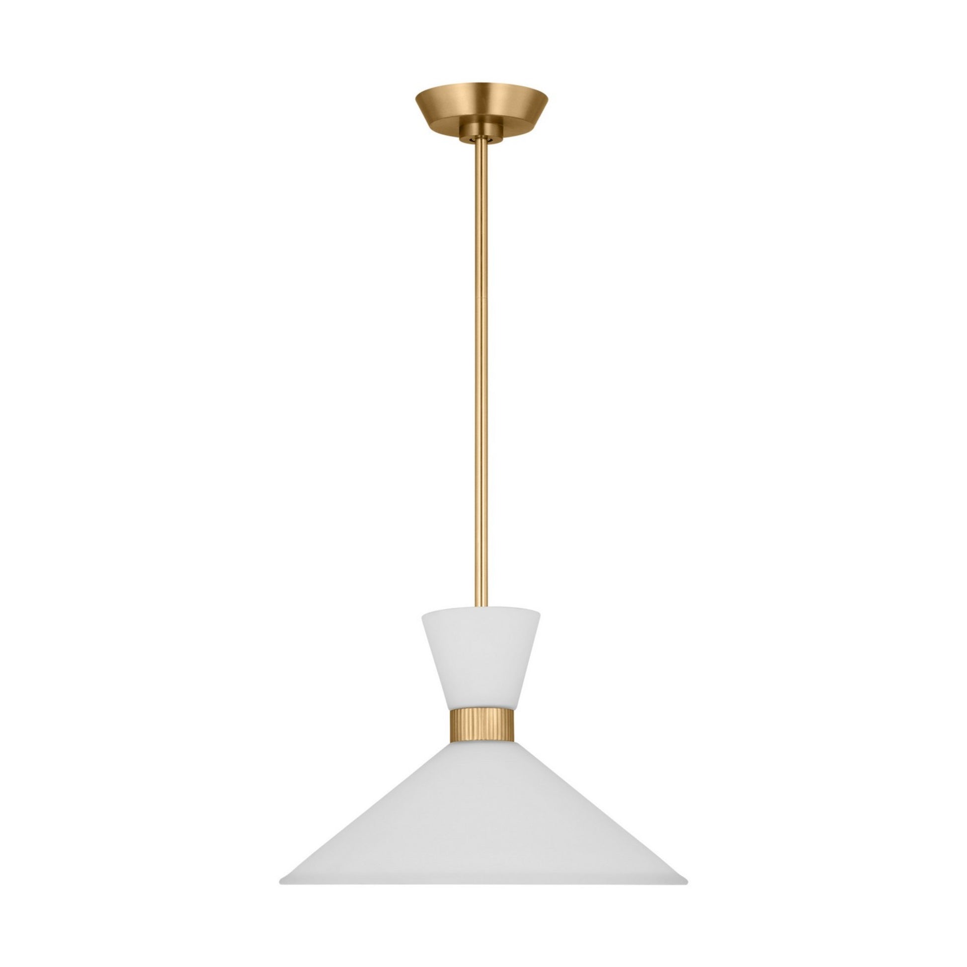 Belcarra 15" Medium Pendant, Satin Brass Finish - Bees Lighting