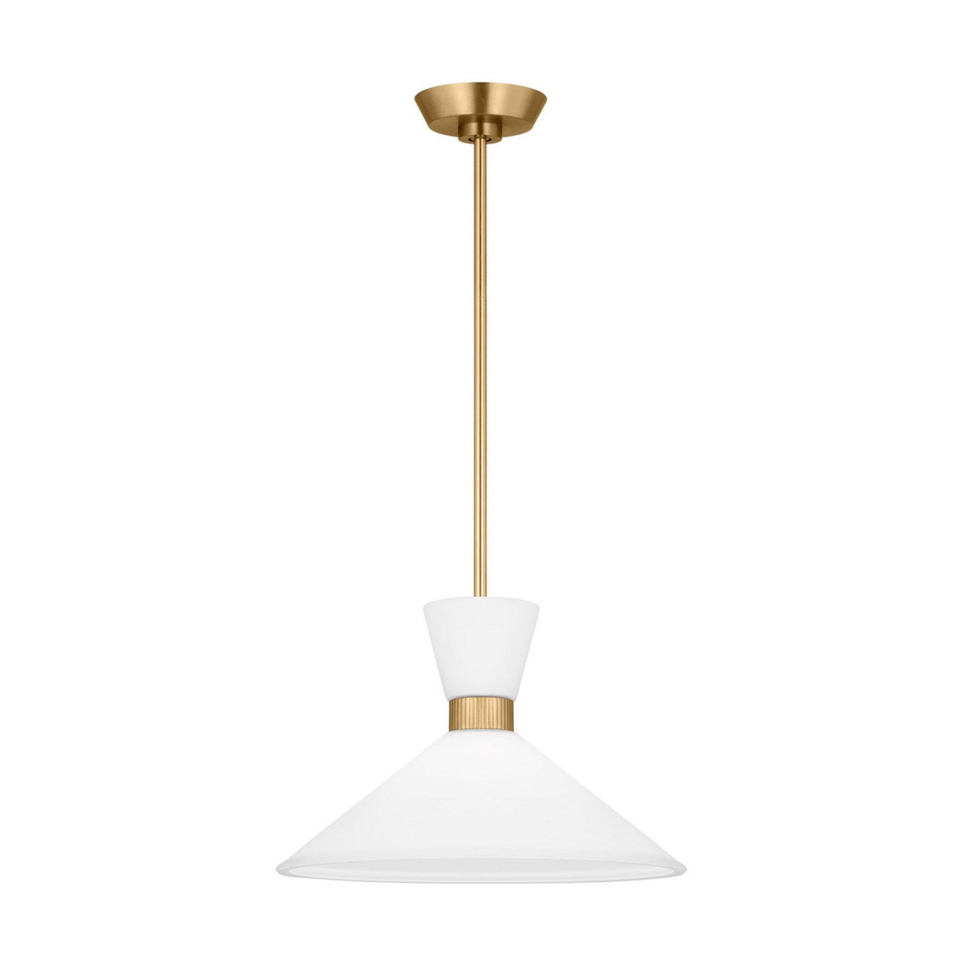 Belcarra 15" Medium Pendant, Satin Brass Finish - Bees Lighting