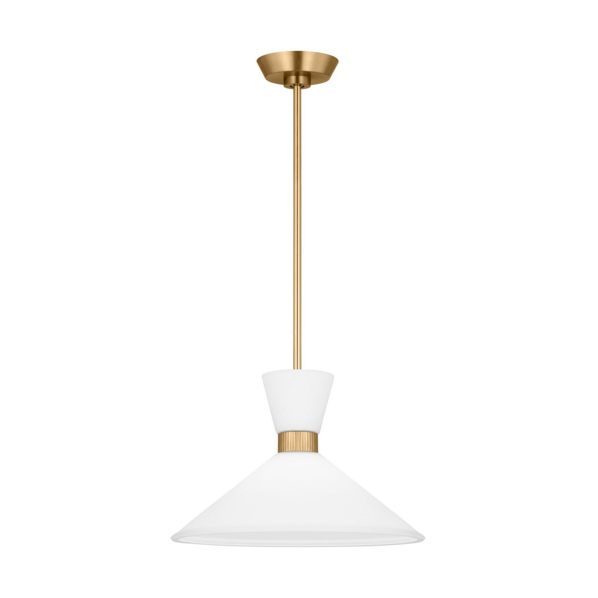 Belcarra 15" Medium Pendant, Satin Brass Finish - Bees Lighting