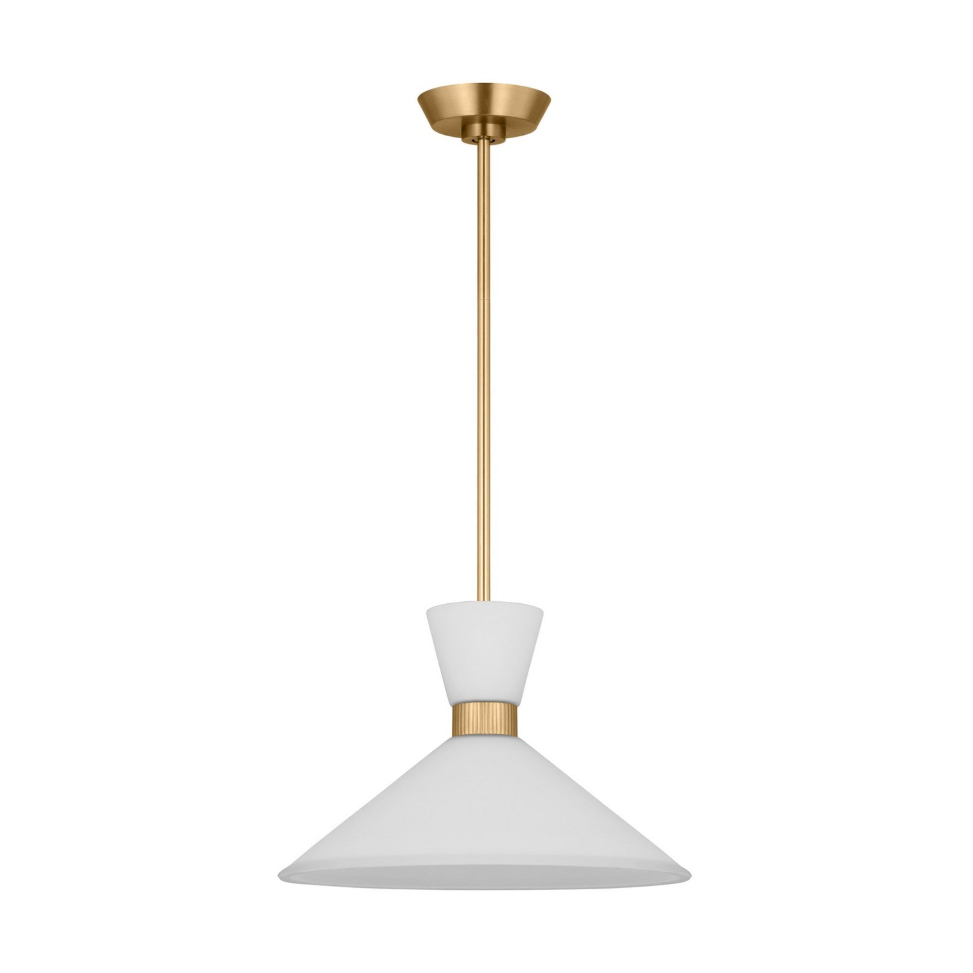 Belcarra 15" Medium Pendant, Satin Brass Finish - Bees Lighting