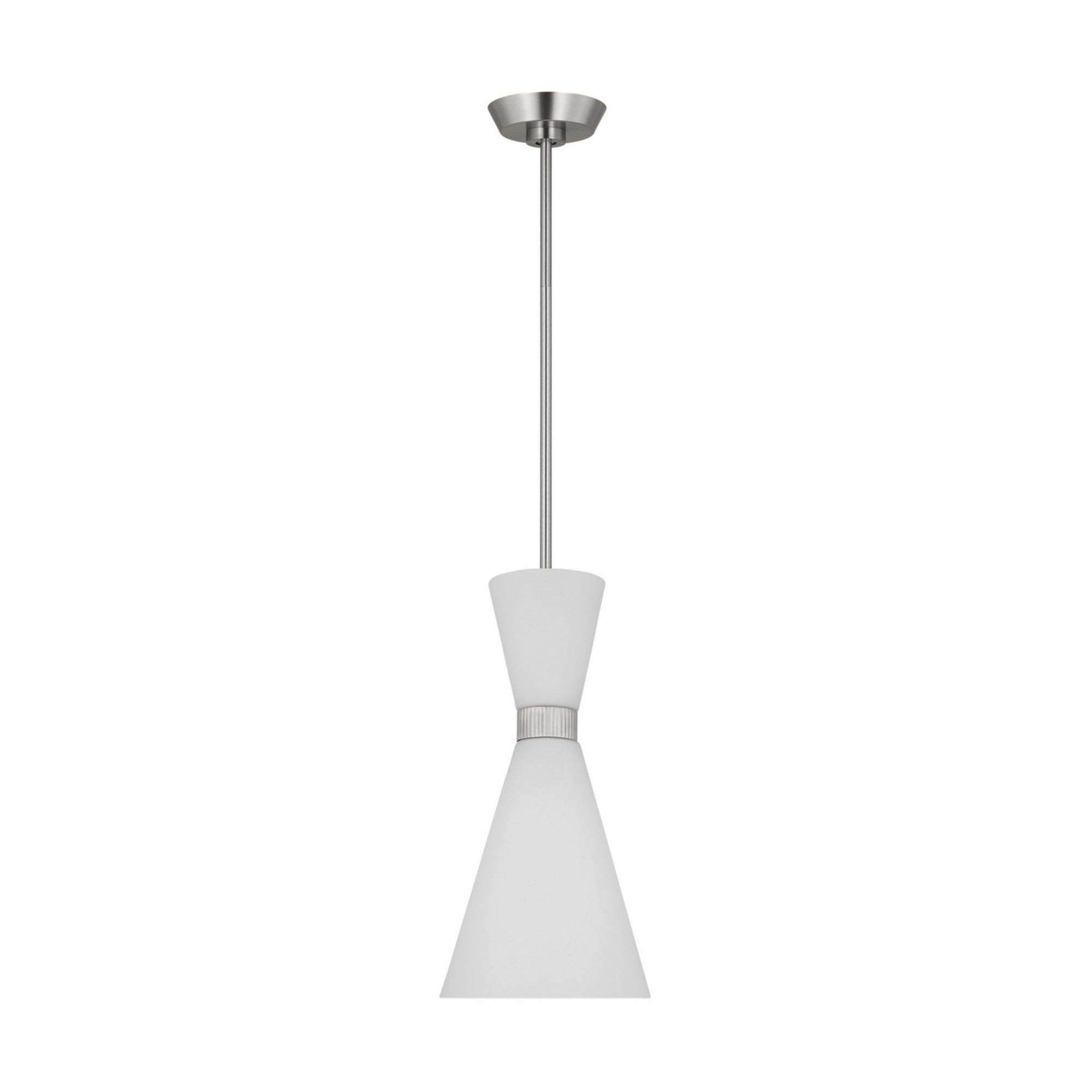 Belcarra 8" Small Pendant, Brushed Steel Finish - Bees Lighting